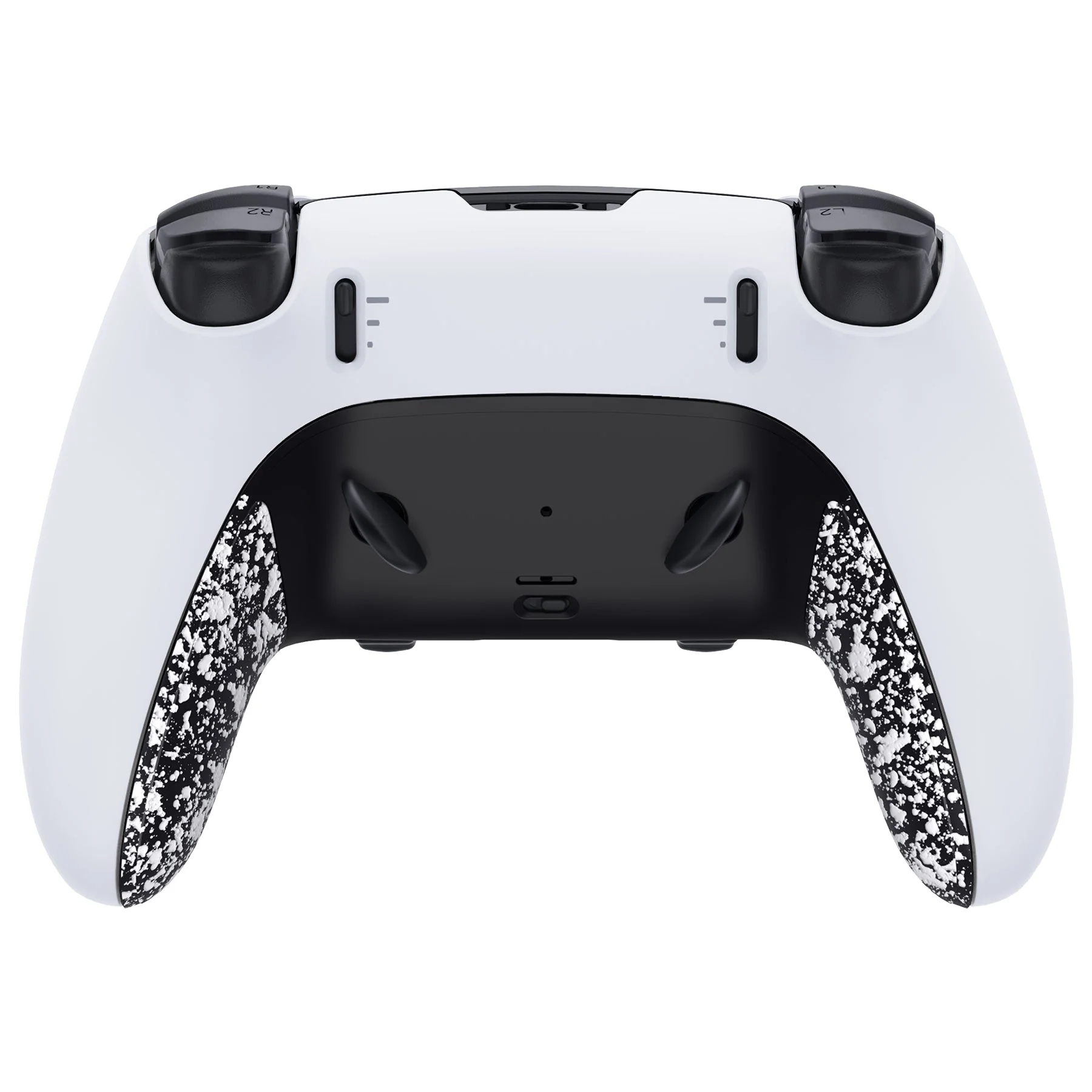 eXtremeRate Replacement Top Bottom Decorative Trim Shell Compatible with PS5 Edge Controller - Textured White - Image 5