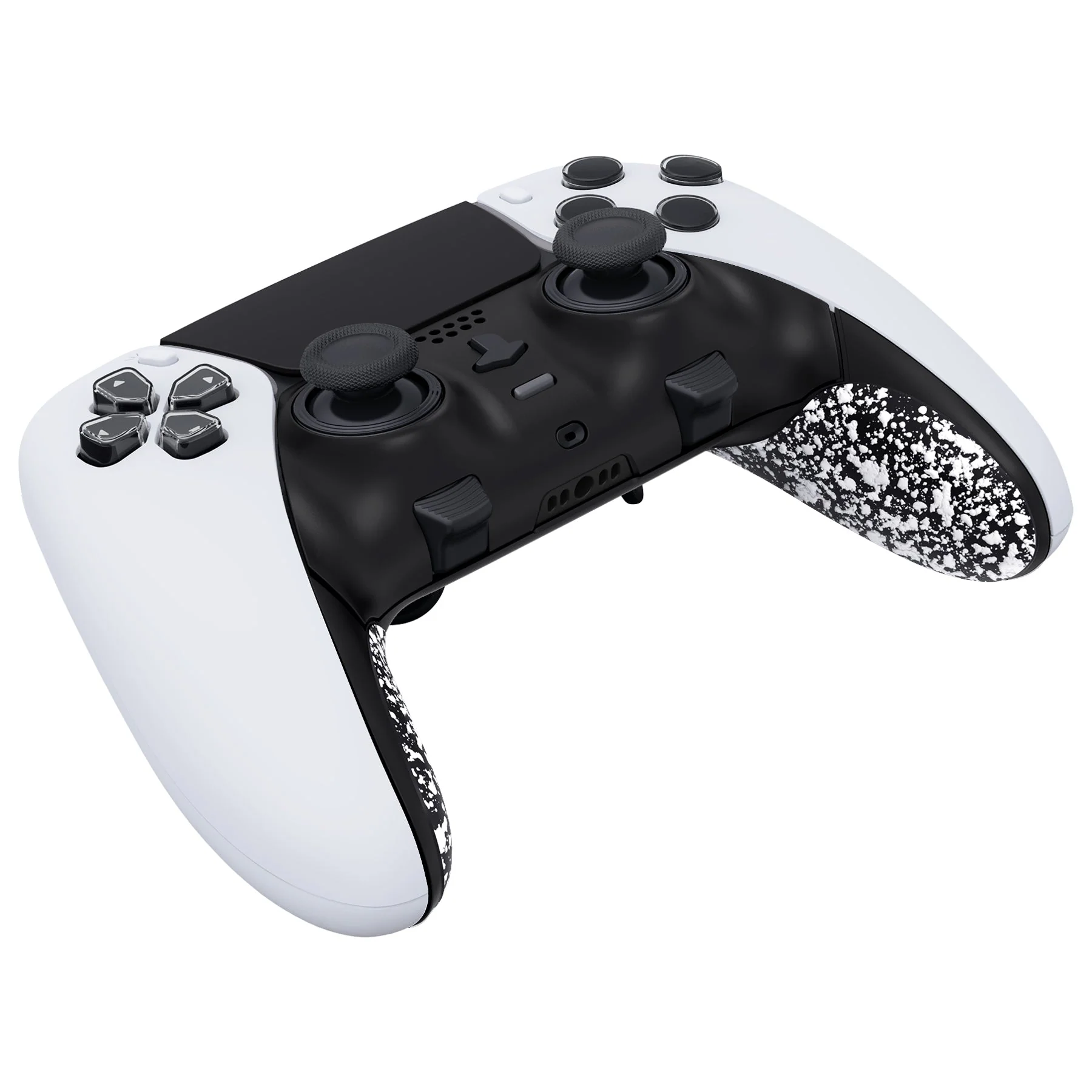 eXtremeRate Replacement Top Bottom Decorative Trim Shell Compatible with PS5 Edge Controller - Textured White - Image 6