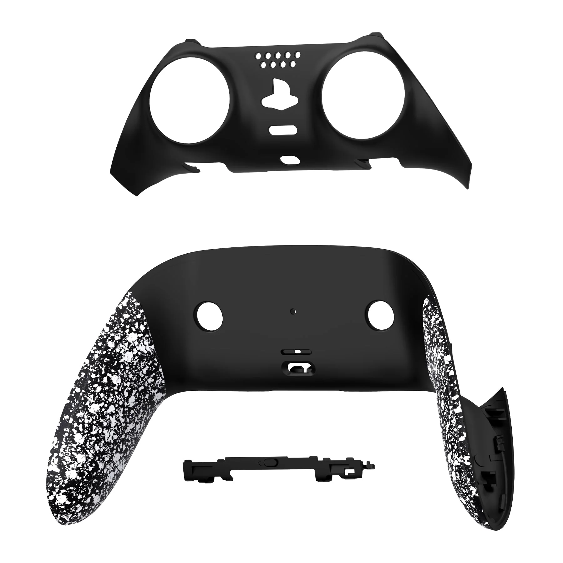 eXtremeRate Replacement Top Bottom Decorative Trim Shell Compatible with PS5 Edge Controller - Textured White - Image 8