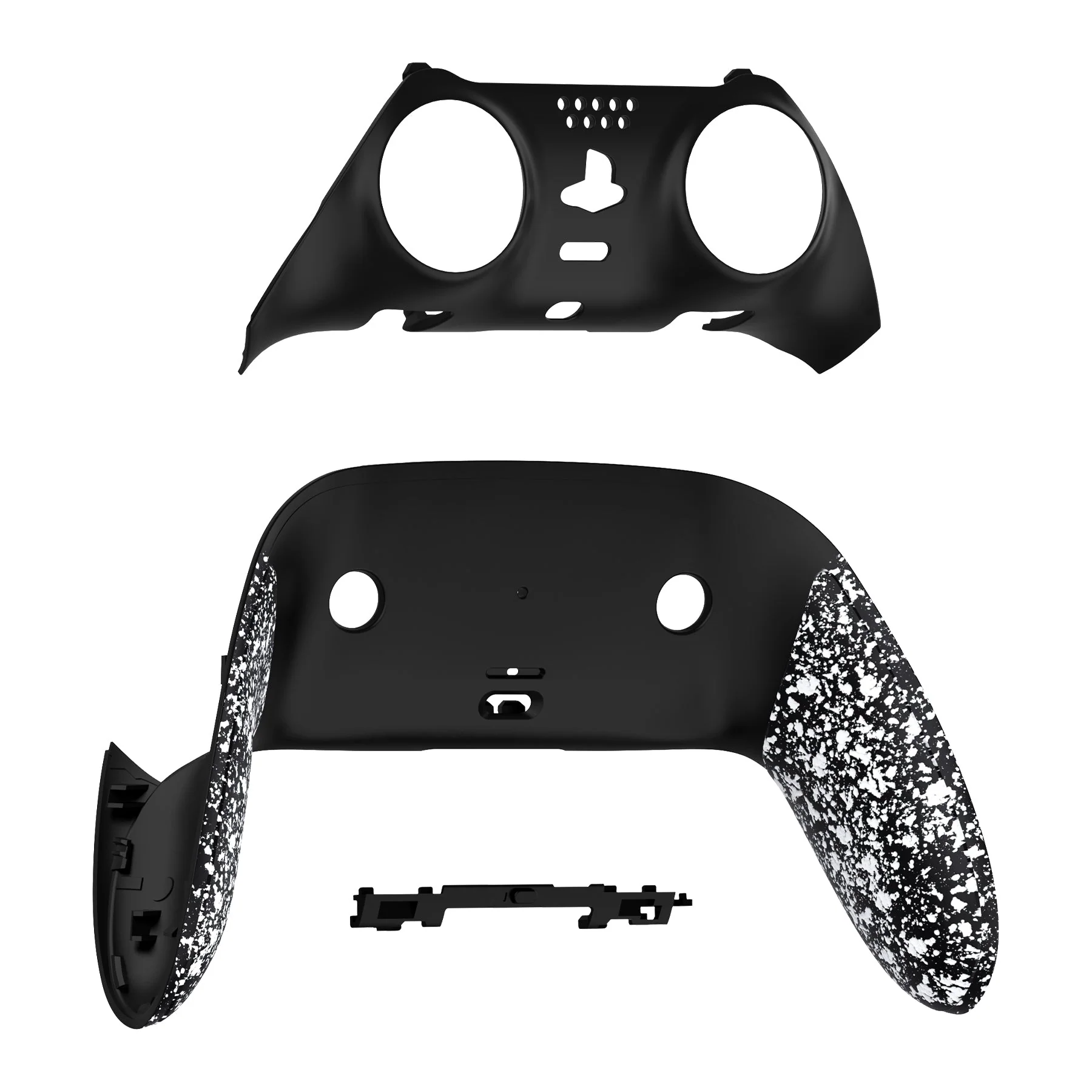 eXtremeRate Replacement Top Bottom Decorative Trim Shell Compatible with PS5 Edge Controller - Textured White - Image 9