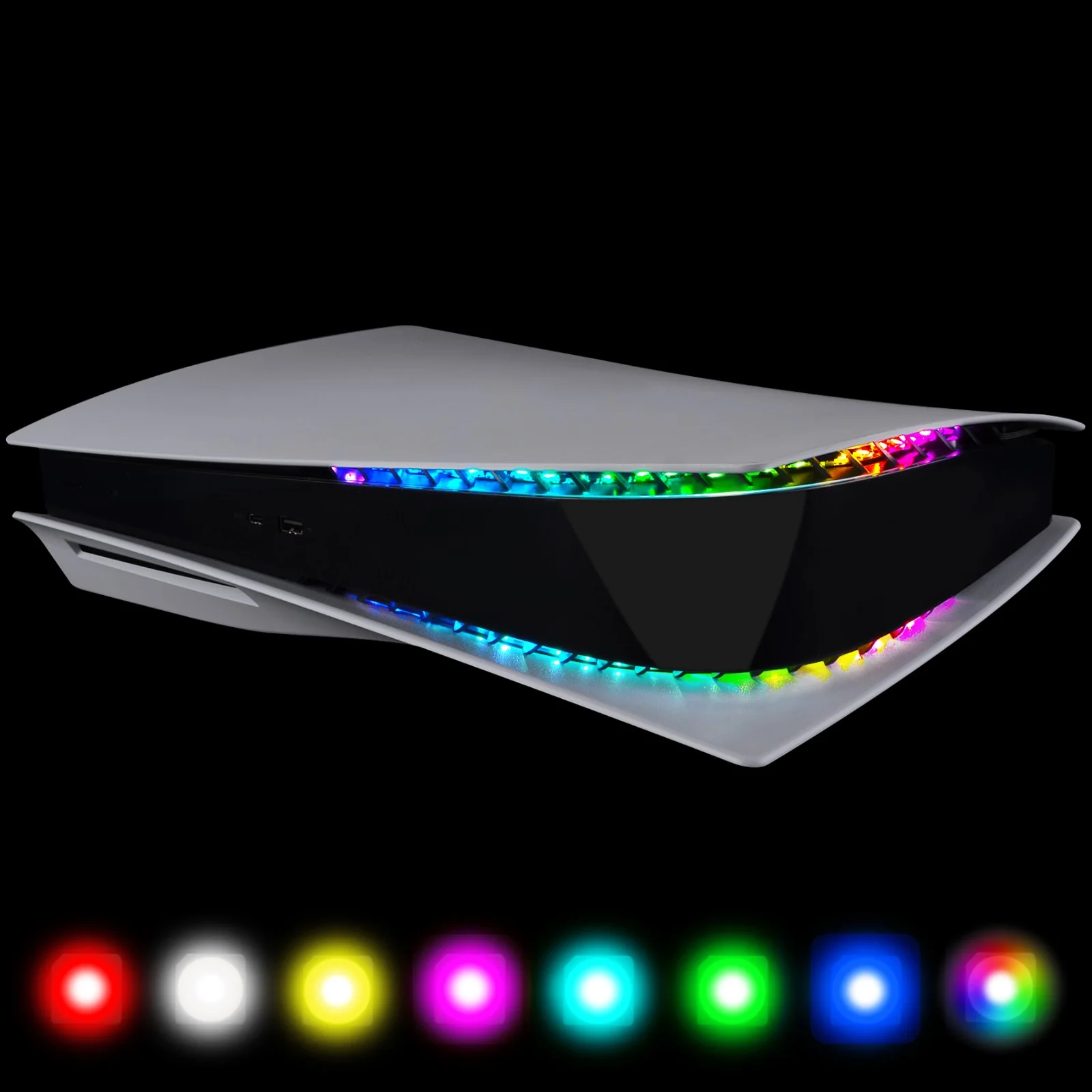 eXtremeRate RGB LED Light Strip Kit with IR Remote for PS5 Console - 7 Colors 29 Effects - Image 2