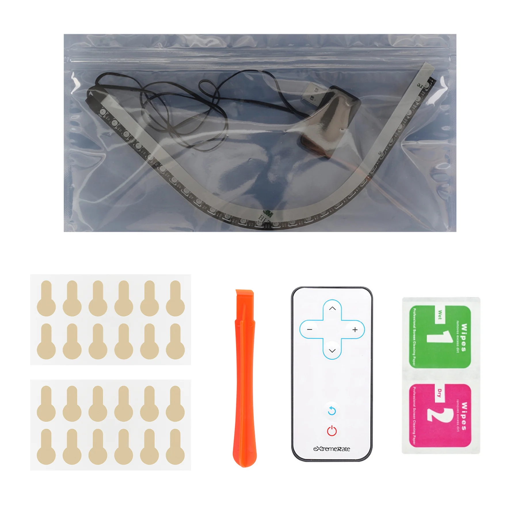 eXtremeRate RGB LED Light Strip Kit with IR Remote for PS5 Console - 7 Colors 29 Effects - Image 3