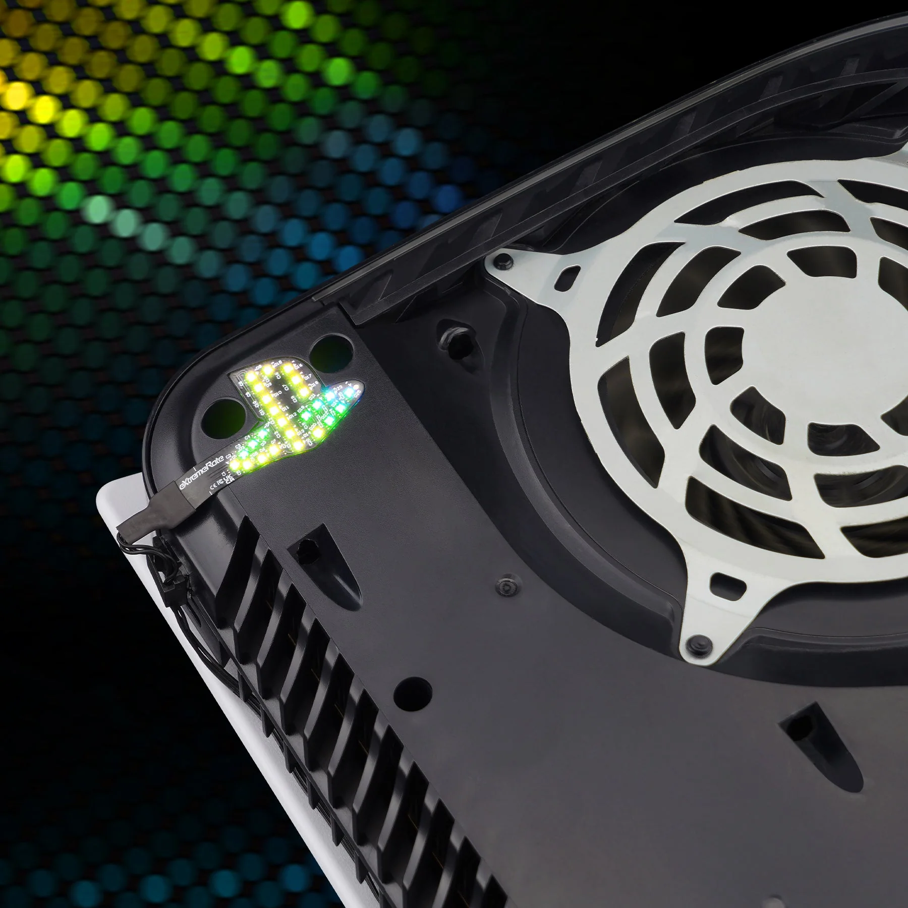 eXtremeRate RGB RAINBOW Logo LED Kit for PS5 Disc & Digital Edition Console (2020 CFI-1 Series) - 7 Colors 40 Effects - Image 10