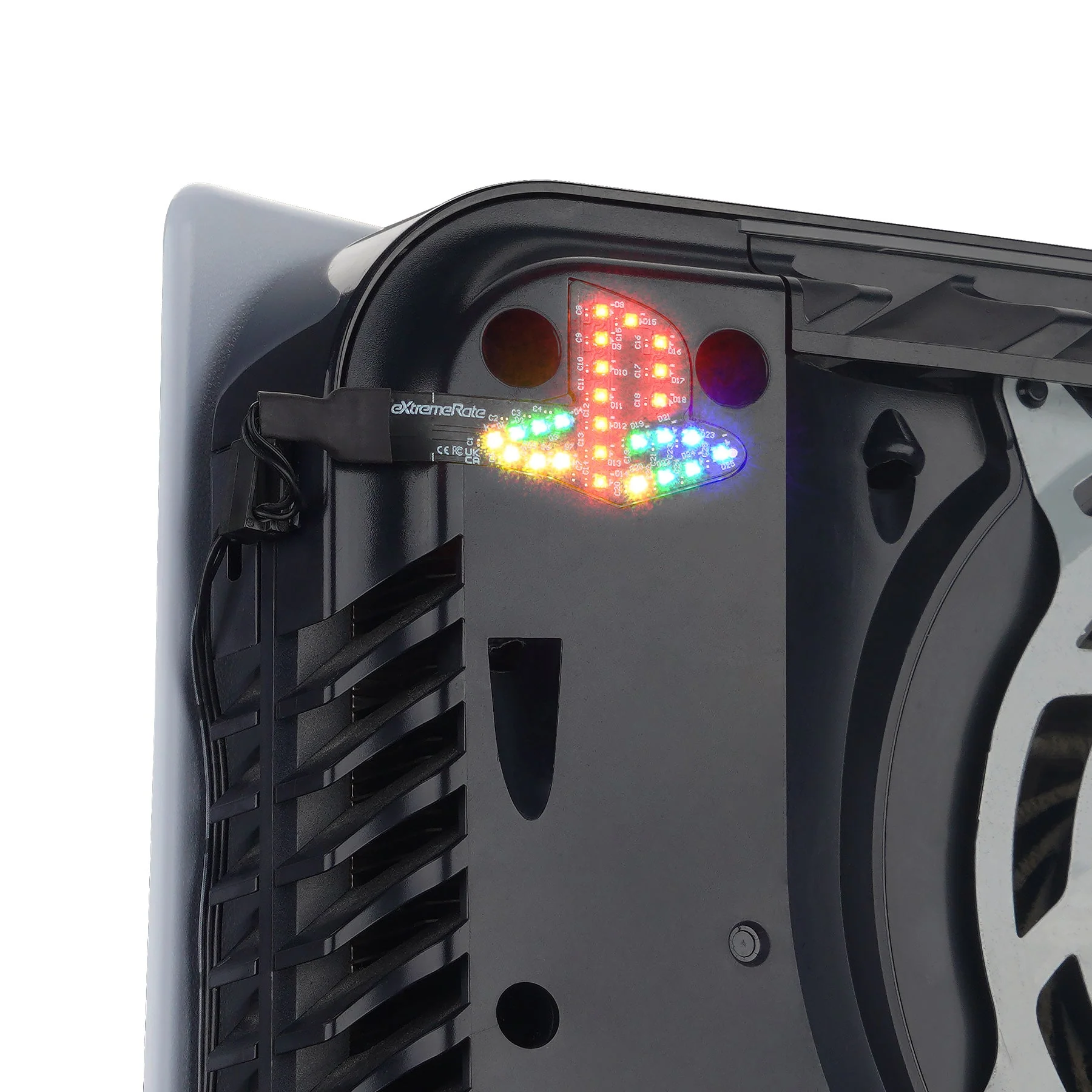 eXtremeRate RGB RAINBOW Logo LED Kit for PS5 Disc & Digital Edition Console (2020 CFI-1 Series) - 7 Colors 40 Effects - Image 14