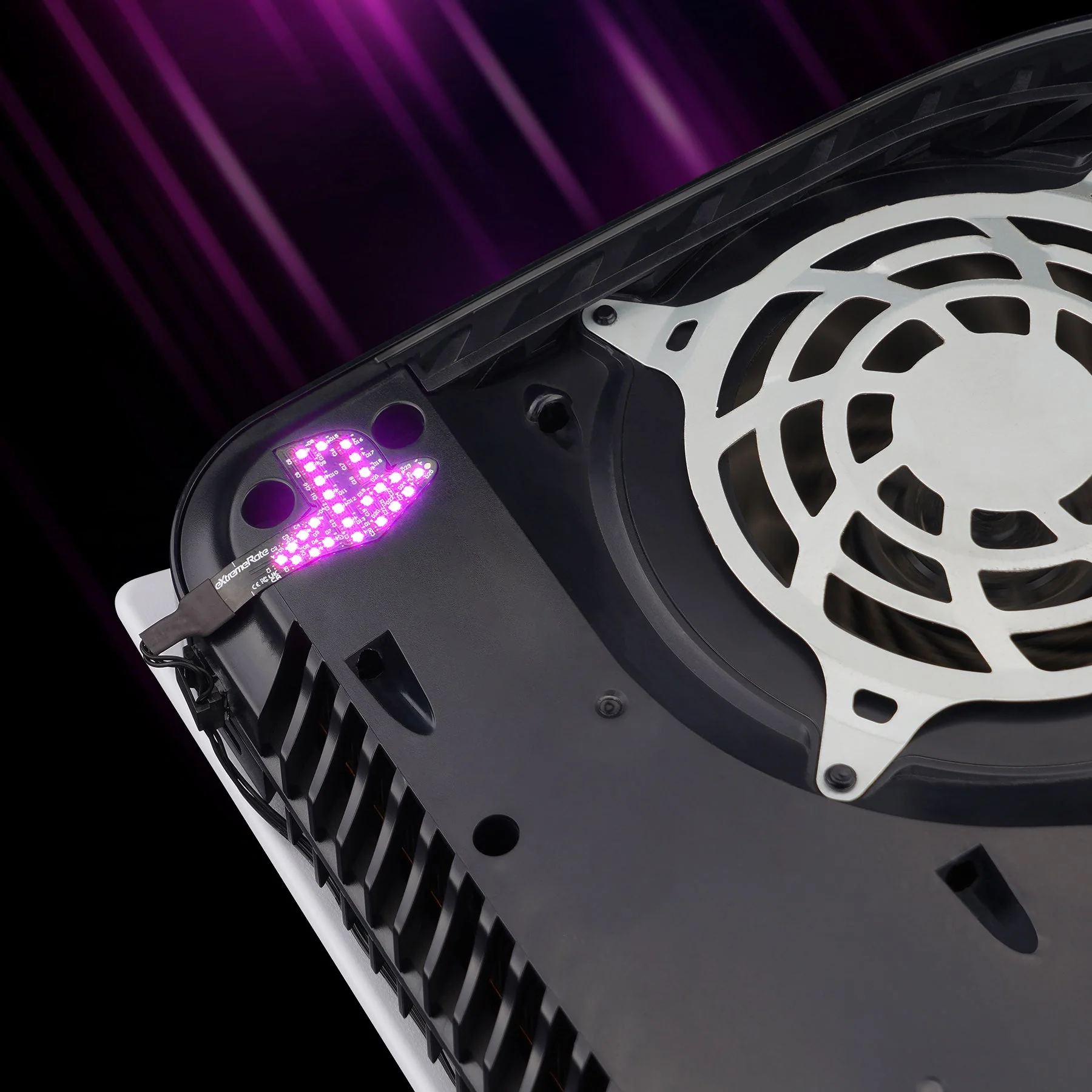 eXtremeRate RGB RAINBOW Logo LED Kit for PS5 Disc & Digital Edition Console (2020 CFI-1 Series) - 7 Colors 40 Effects - Image 9