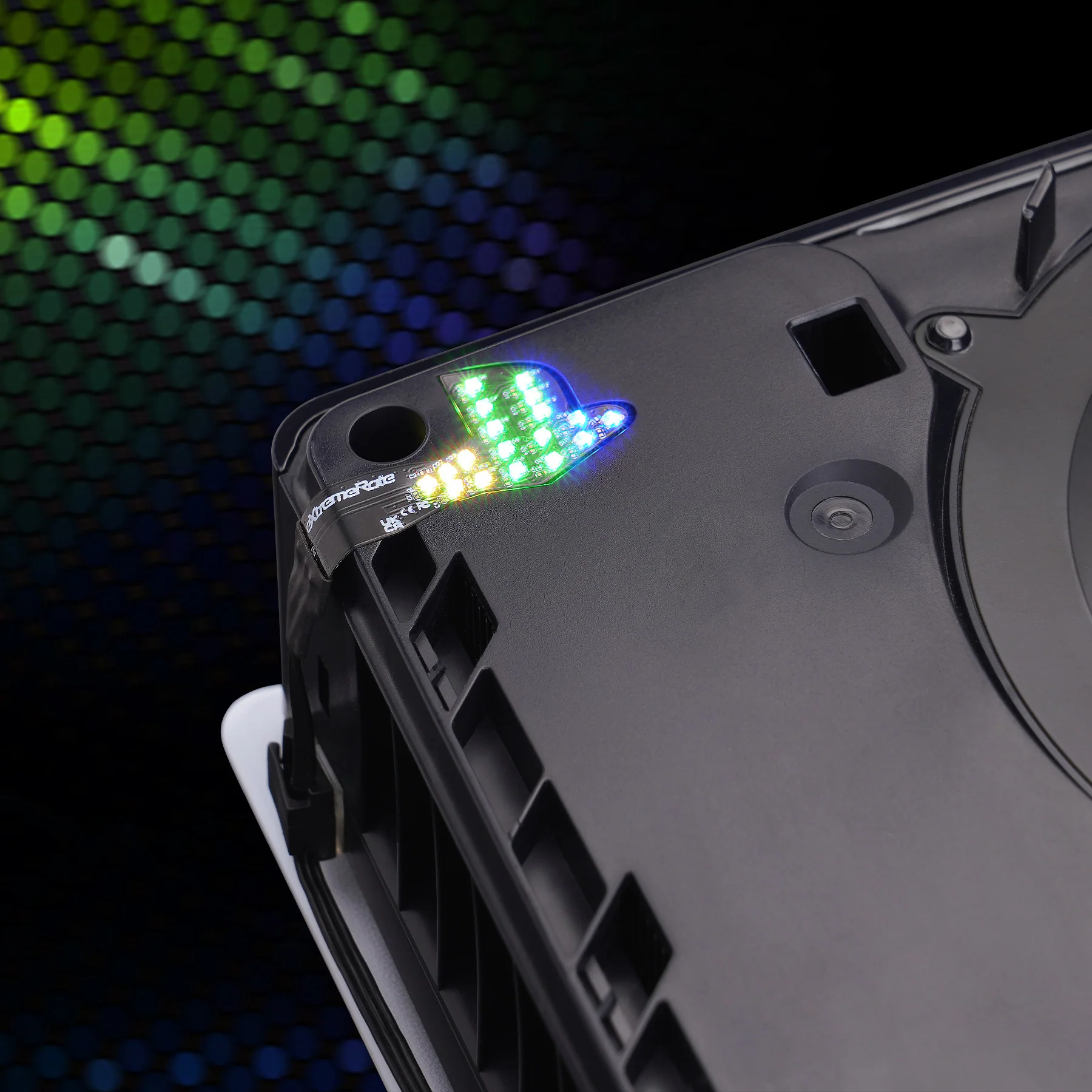 eXtremeRate RGB RAINBOW Logo LED Kit for PS5 Slim/Pro Disc & Digital Console - 7 Colors 40 Effects - Image 12