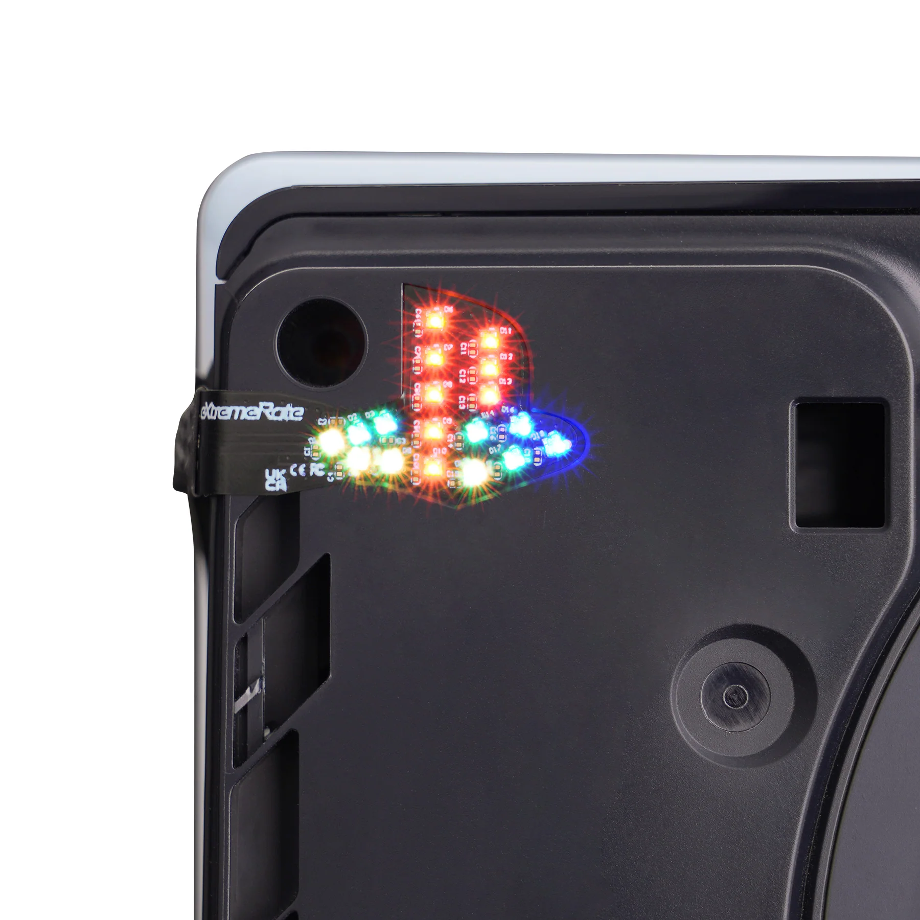 eXtremeRate RGB RAINBOW Logo LED Kit for PS5 Slim/Pro Disc & Digital Console - 7 Colors 40 Effects - Image 3