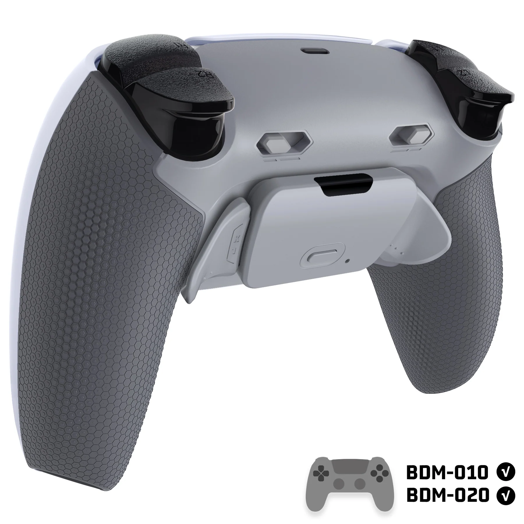 eXtremeRate RISE Plus MAX Back Paddles Kit with Clicky Trigger Stops & Rubberized Grip for PS5 Controller BDM-010/020 - New Hope Gray & Classic Gray - Image 4
