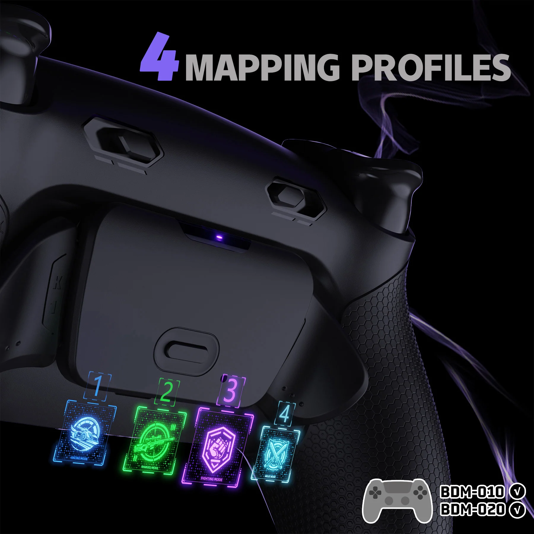 eXtremeRate RISE Plus MAX Back Paddles Kit with Clicky Trigger Stops & Rubberized Grip for PS5 Controller BDM-010/020 - Black - Image 7