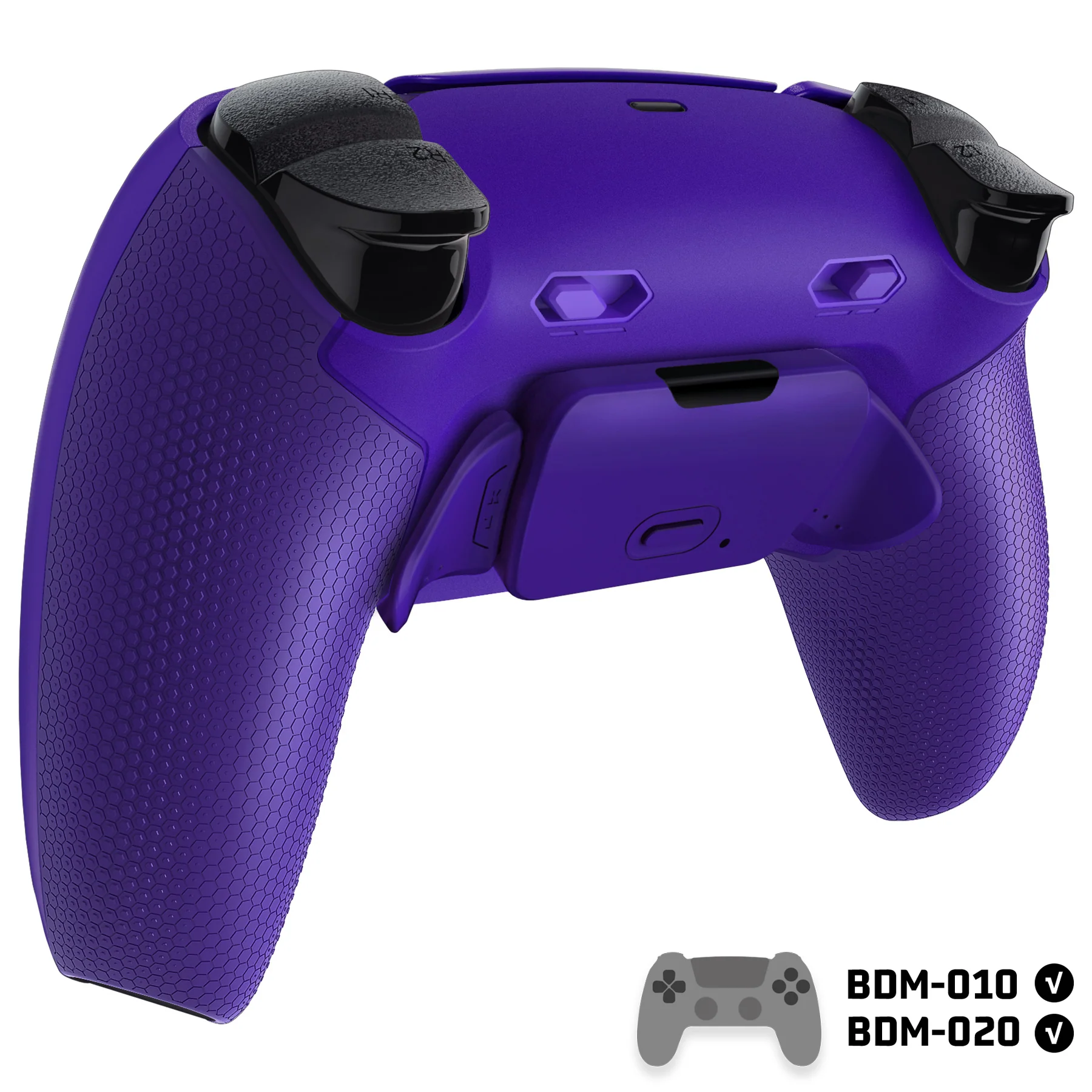 eXtremeRate RISE Plus MAX Back Paddles Kit with Clicky Trigger Stops & Rubberized Grip for PS5 Controller BDM-010/020 - Galactic Purple - Image 4