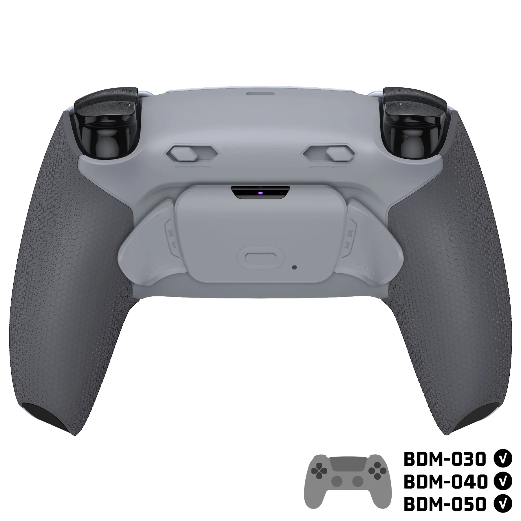 eXtremeRate RISE Plus MAX Back Paddles Kit with Clicky Trigger Stops & Rubberized Grip for PS5 Controller BDM-030/040/050 - New Hope Gray & Classic Gray - Image 4