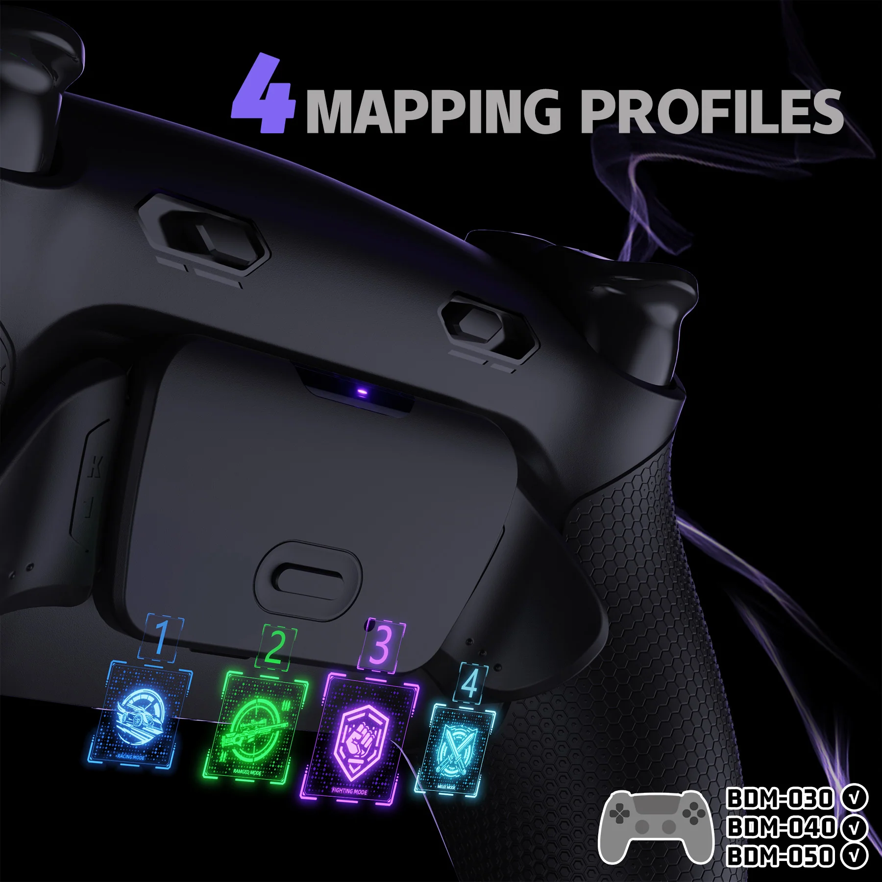 eXtremeRate RISE Plus MAX Back Paddles Kit with Clicky Trigger Stops & Rubberized Grip for PS5 Controller BDM-030/040/050 - Black - Image 7