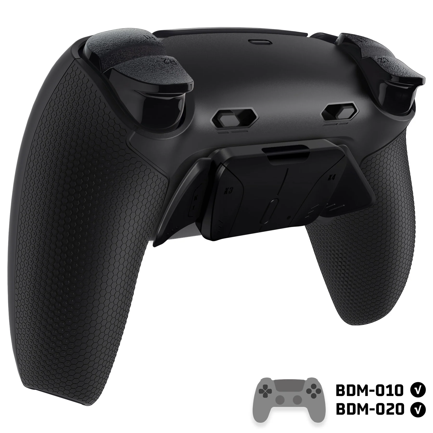eXtremeRate RISE4 Plus MAX Back Paddles Kit with Clicky Trigger Stops & Rubberized Grip for PS5 Controller BDM-010/020 - Black - Image 4