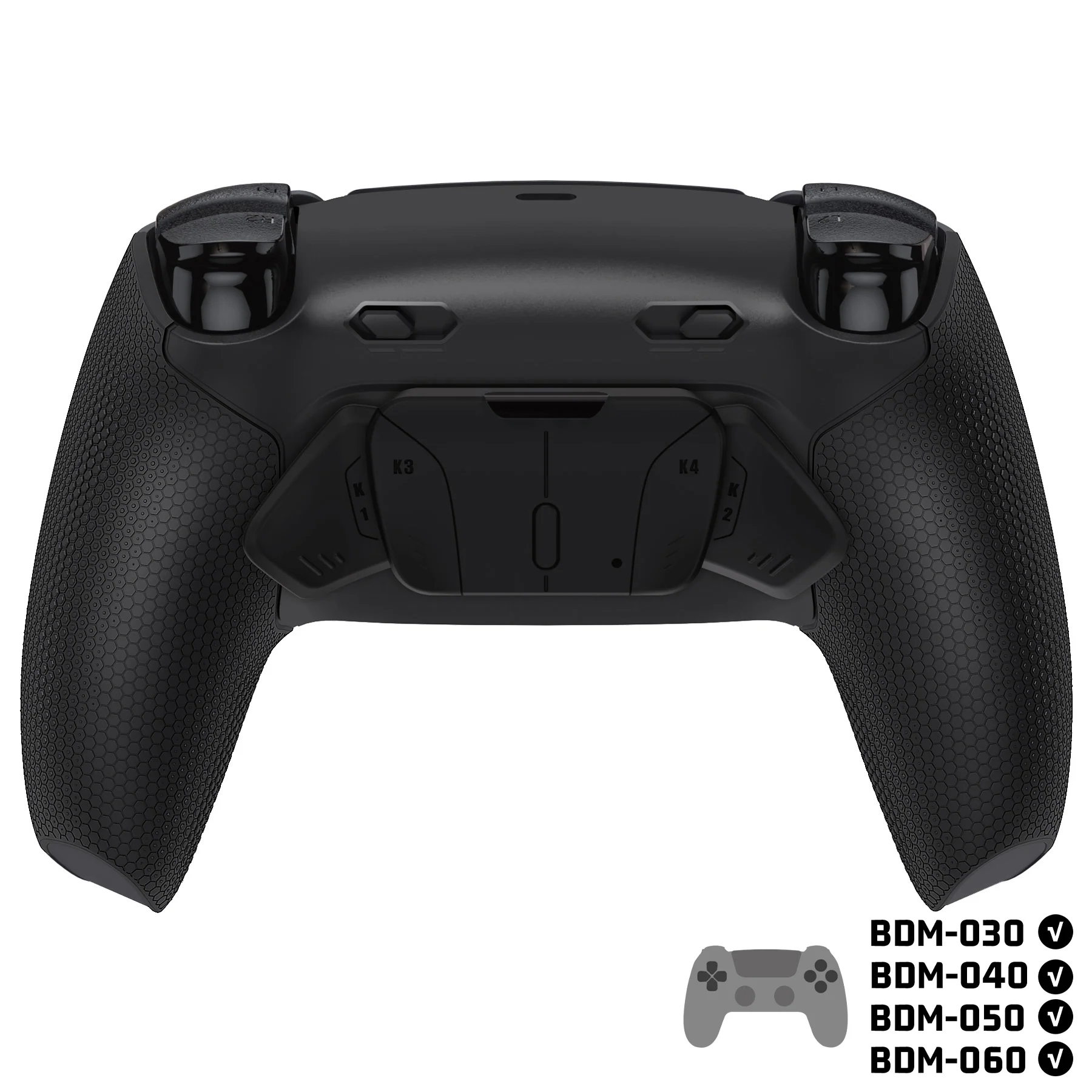 eXtremeRate RISE4 Plus MAX Back Paddles Kit with Clicky Trigger Stops & Rubberized Grip for PS5 Controller BDM-030/040/050/060 - Black - Image 4