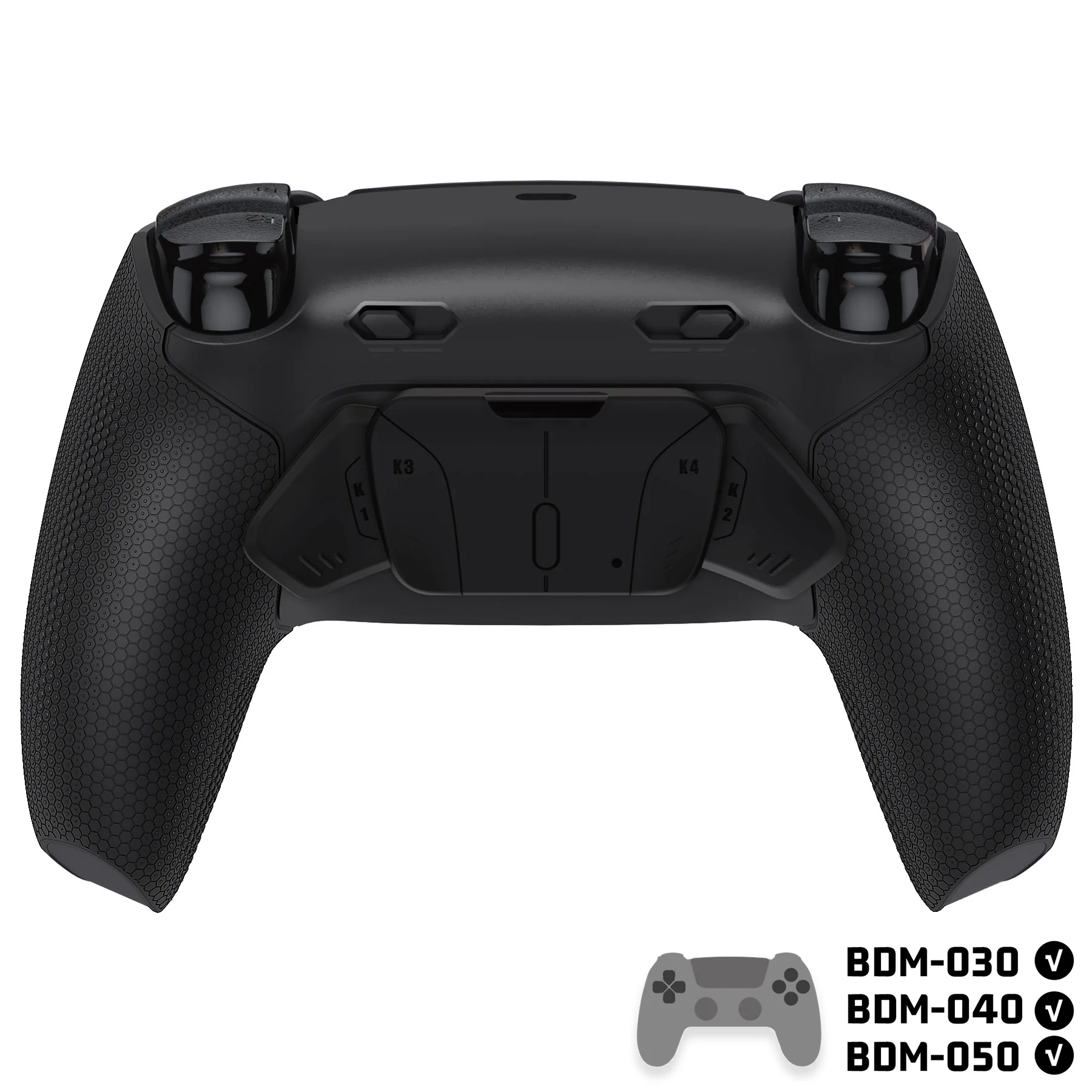 eXtremeRate RISE4 Plus MAX Back Paddles Kit with Clicky Trigger Stops & Rubberized Grip for PS5 Controller BDM-030/040/050 - Black - Image 4