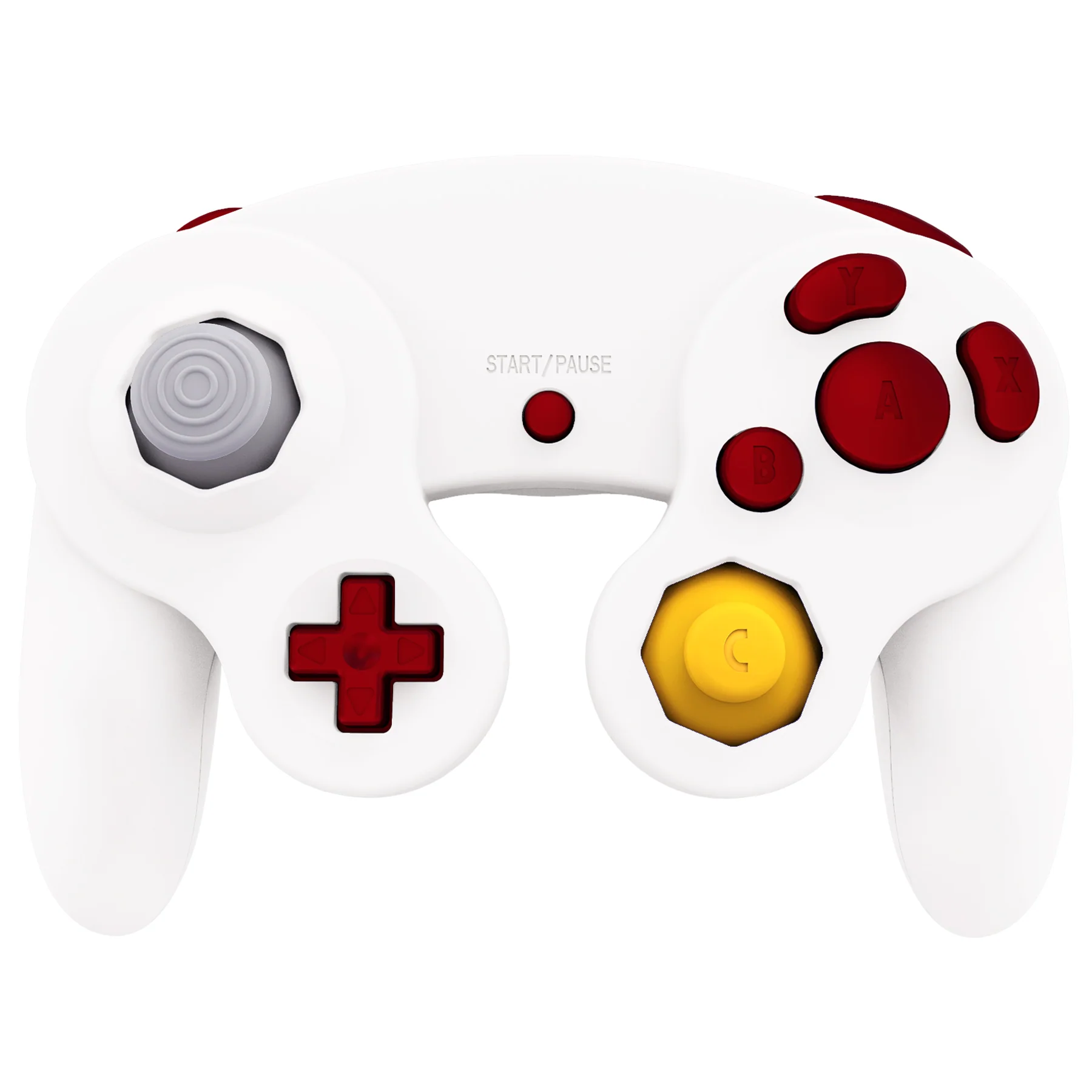 eXtremeRate DIY Replacement Full Set Buttons & Thumbsticks for Nintendo GameCube Controller NGC - Scarlet Red - Image 4