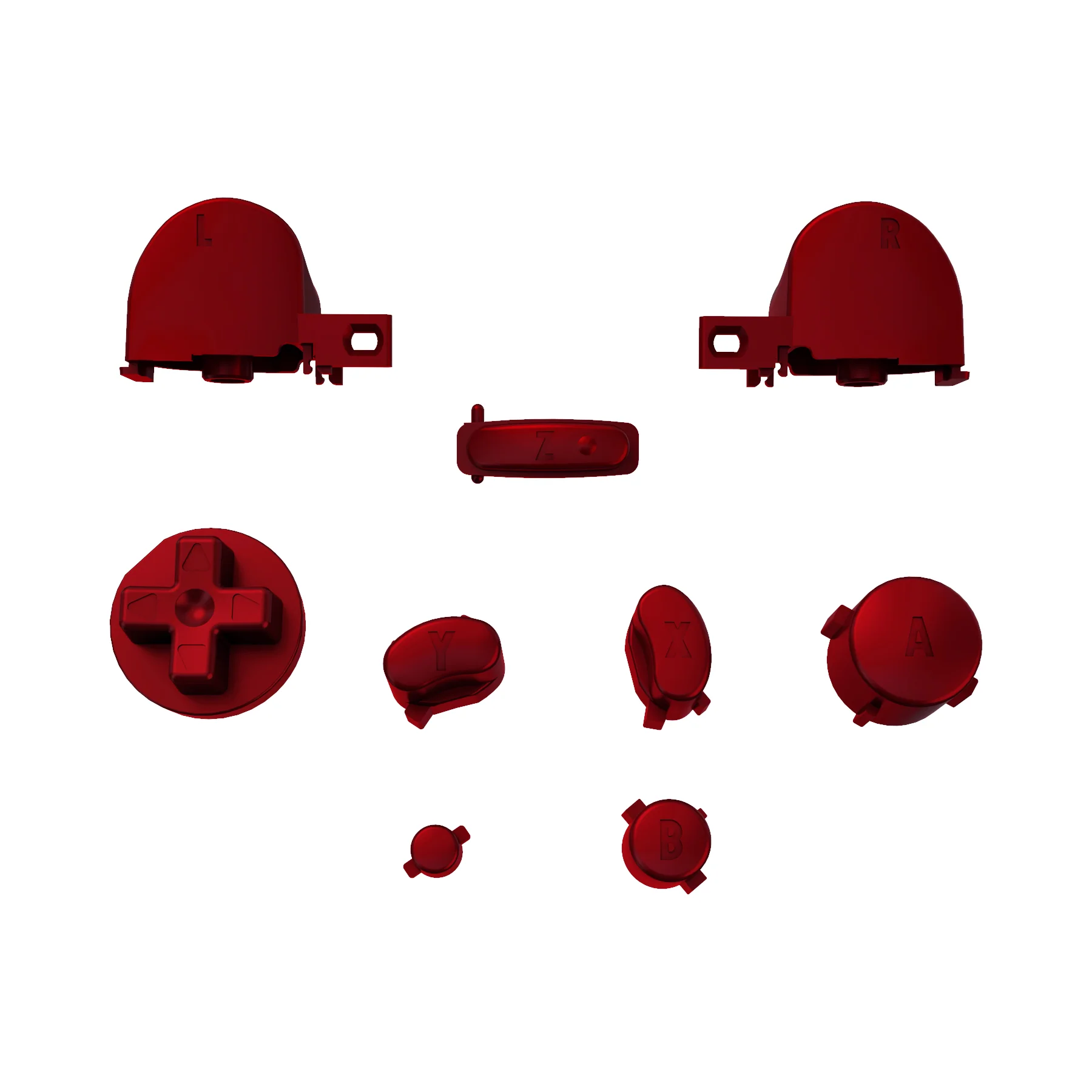 eXtremeRate DIY Replacement Full Set Buttons & Thumbsticks for Nintendo GameCube Controller NGC - Scarlet Red - Image 8