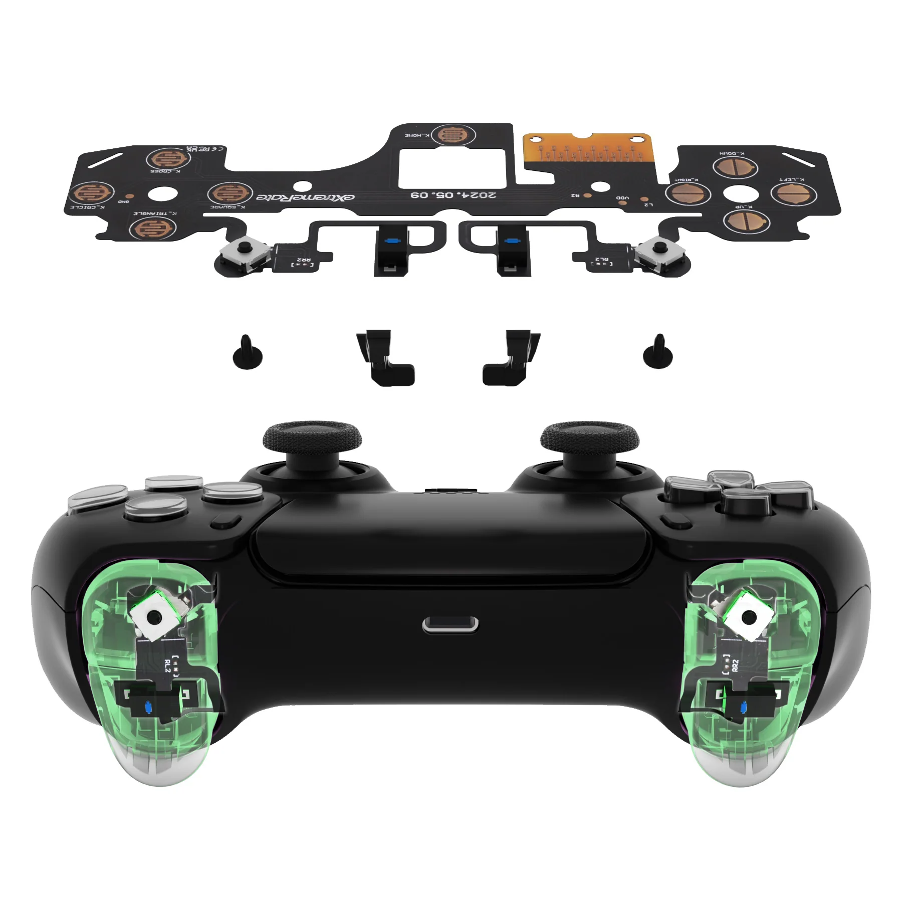 eXtremeRate Shoulder Buttons Micro Switch - Light Version Tactile Clicky Hair Trigger Kit for PS5 Controller BDM-030 - Image 4