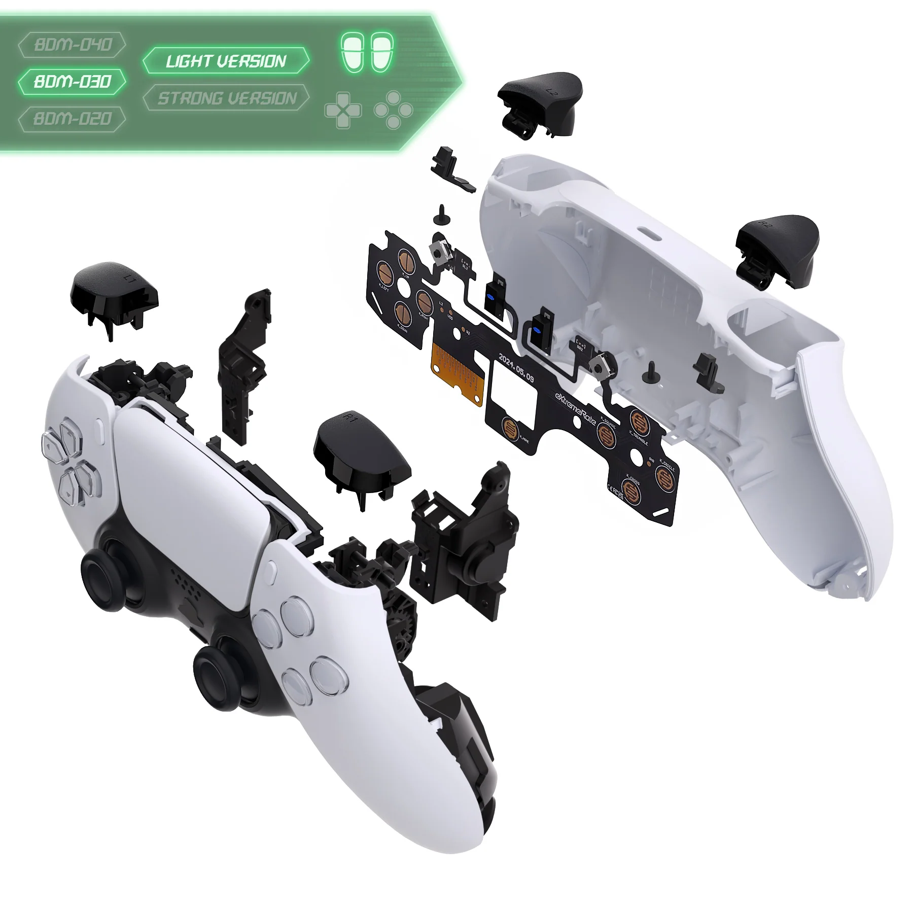 eXtremeRate Shoulder Buttons Micro Switch - Light Version Tactile Clicky Hair Trigger Kit for PS5 Controller BDM-030 - Image 9