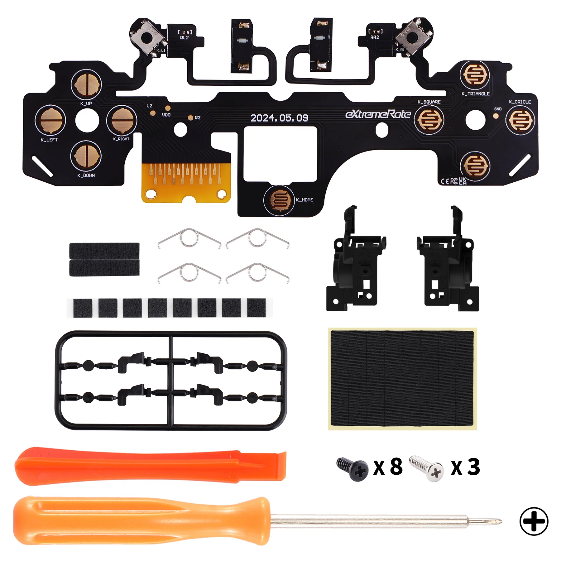 eXtremeRate Shoulder Buttons Micro Switch - Strong Version Tactile Clicky Hair Trigger Kit for PS5 Controller BDM-030 - Image 2
