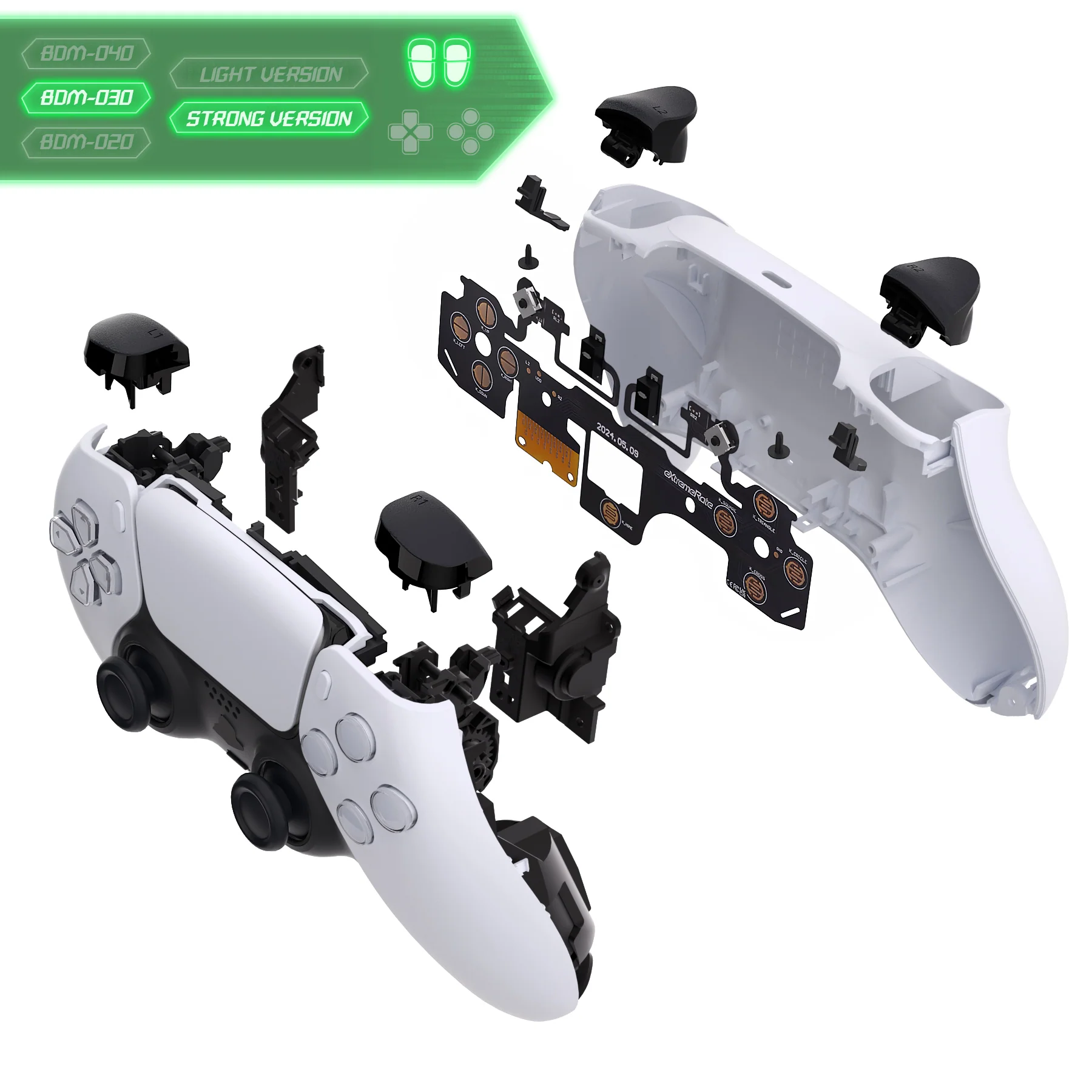 eXtremeRate Shoulder Buttons Micro Switch - Strong Version Tactile Clicky Hair Trigger Kit for PS5 Controller BDM-030 - Image 9