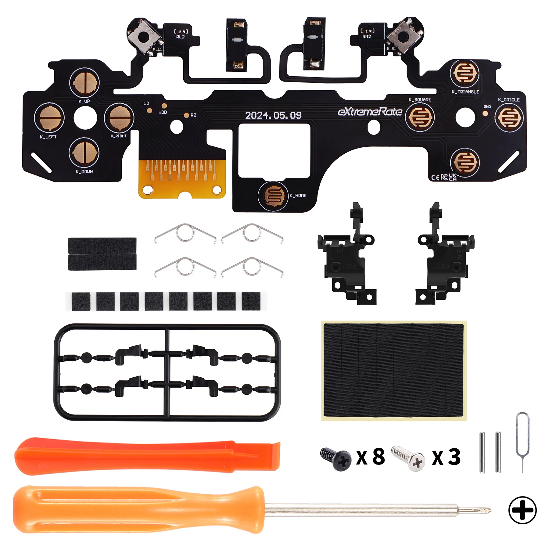 eXtremeRate Shoulder Buttons Micro Switch - Strong Version Tactile Clicky Hair Trigger Kit V2 for PS5 Controller BDM-040/050/060 - Image 2