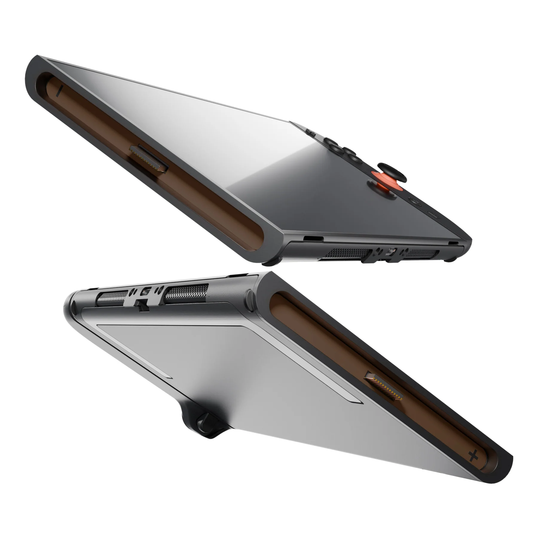 eXtremeRate Side Rail Slot Sticker for Nintendo Switch 2 Console - Wood Grain Brown - Image 3
