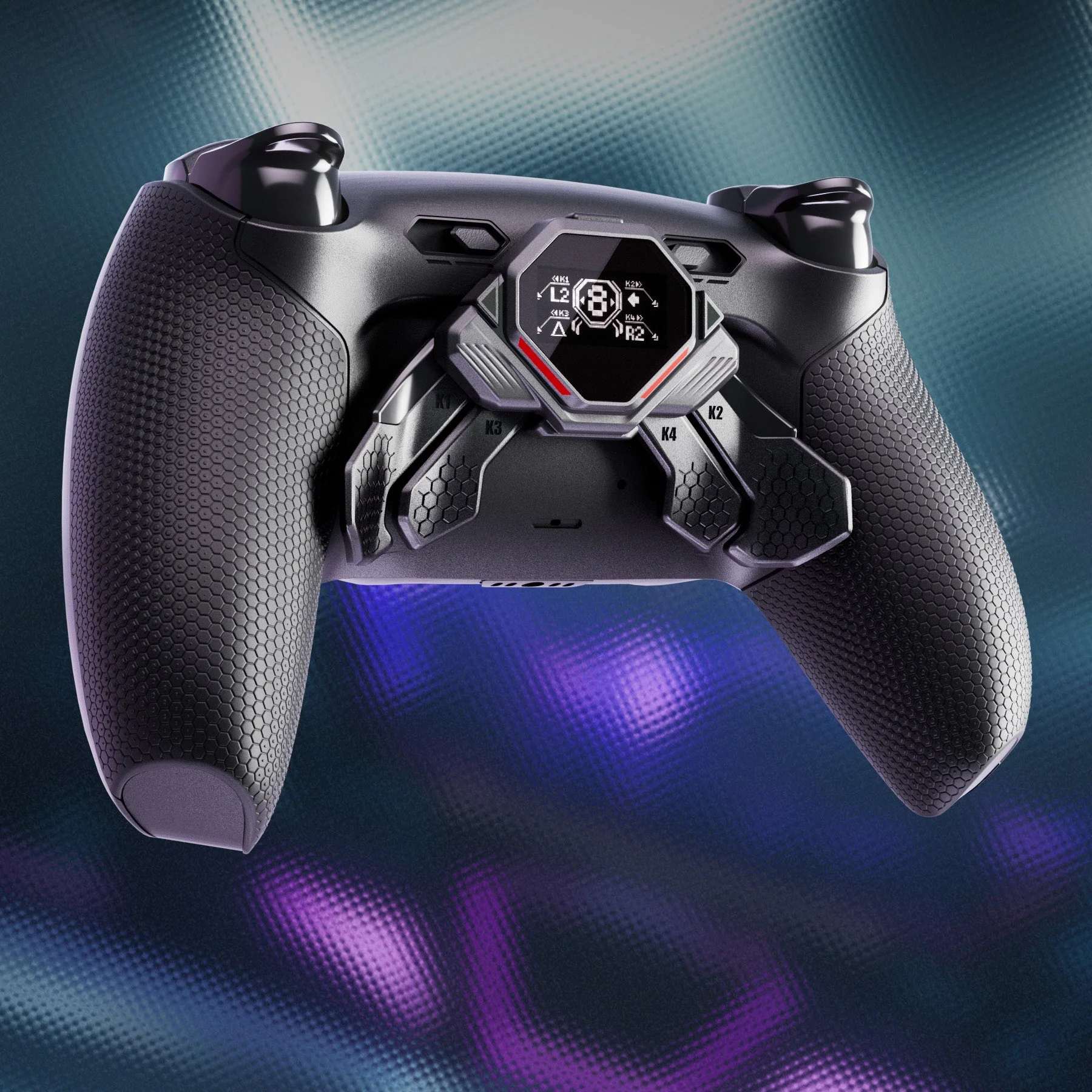 eXtremeRate SPARK Back Paddles Kit with OLED Display & Clicky Trigger Stops & Ergonomic Grips for PS5 Controller BDM-010/020 - Rubberized Black - Image 9