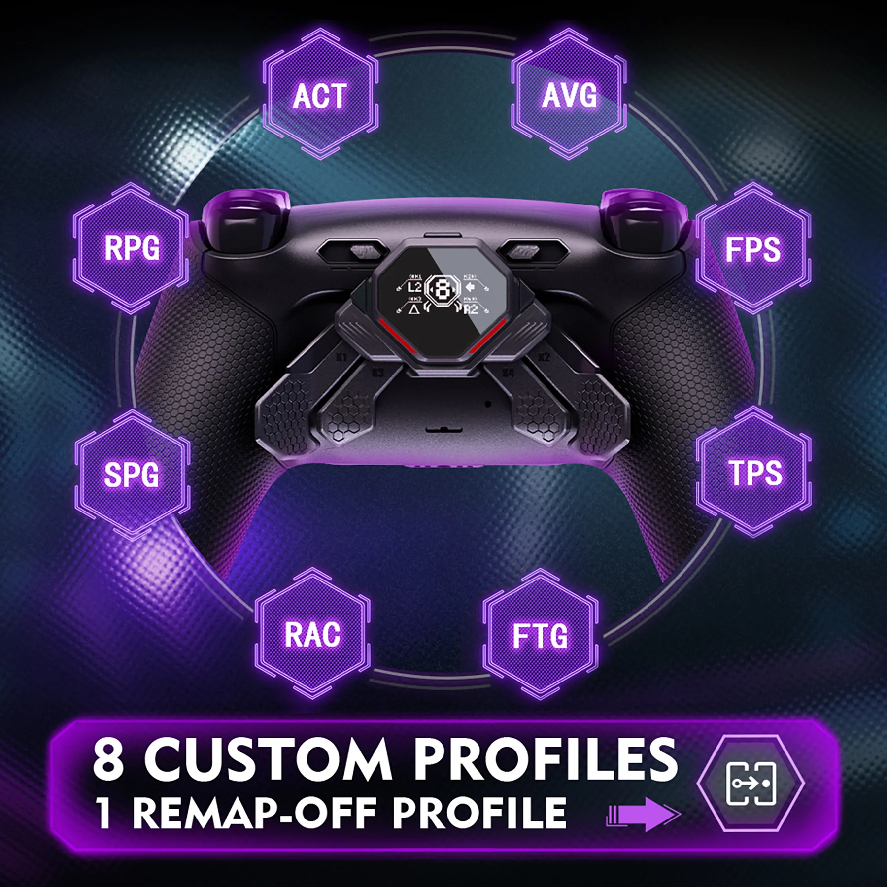 eXtremeRate SPARK Back Paddles Kit with OLED Display & Clicky Trigger Stops & Ergonomic Grips for PS5 Controller BDM-030/040/050/060 - Rubberized Black - Image 5