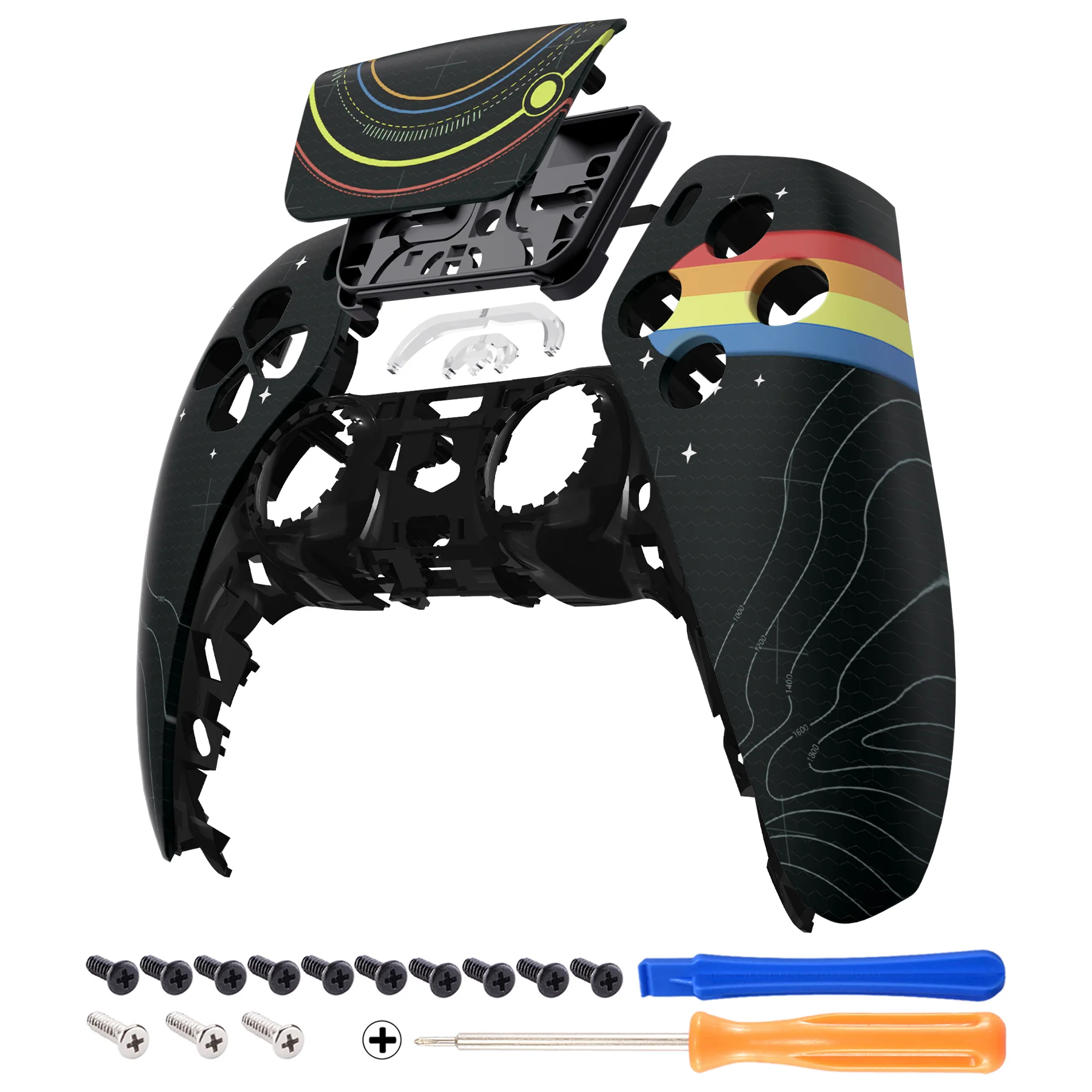 eXtremeRate Stars Explorer Replacement Front Housing Shell with Touchpad Compatible with PS5 Controller BDM-010/020/030/040/050 - Image 7