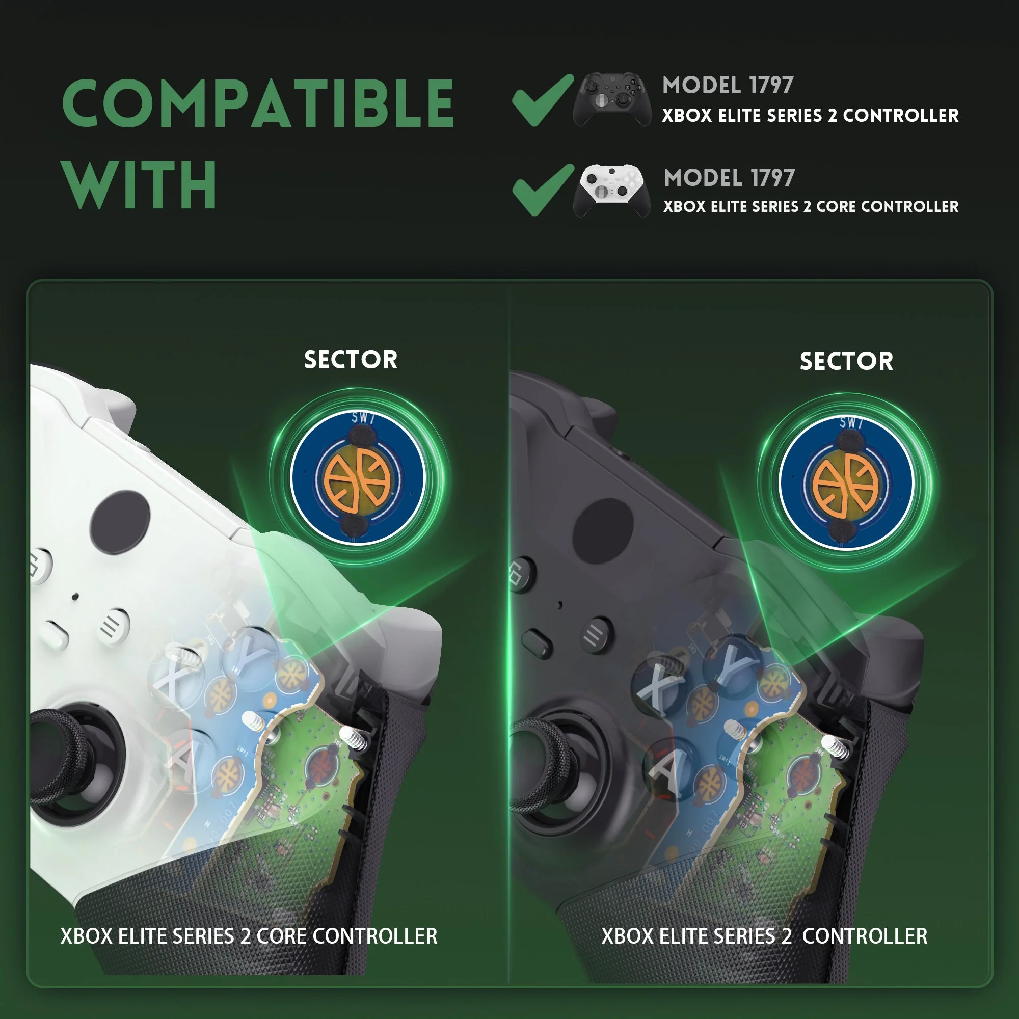 eXtremeRate Strong Version ABXY Clicky Kit for Xbox Elite Series 2 & Elite 2 Core Controller (Model 1797) - Image 2