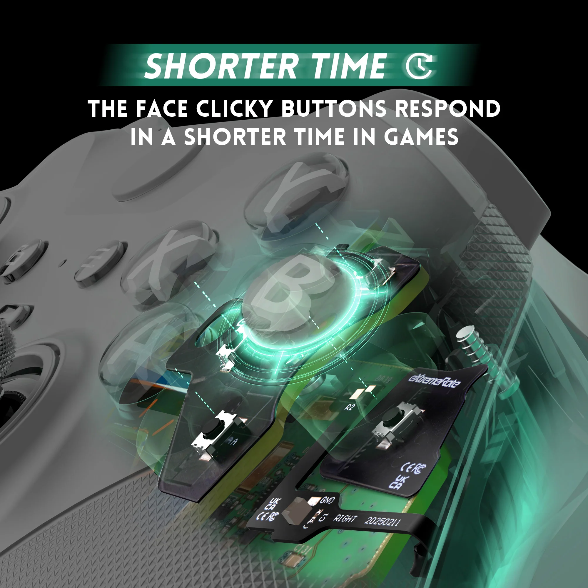eXtremeRate Strong Version Whole Clicky Kit for Xbox Elite Series 2 Controller Shoulder ABXY Buttons, Ergonomic Tactile Switches LT RT A B X Y Mouse Click Kit for Xbox Elite Series 2 Core Controller (Model 1797) - Image 10