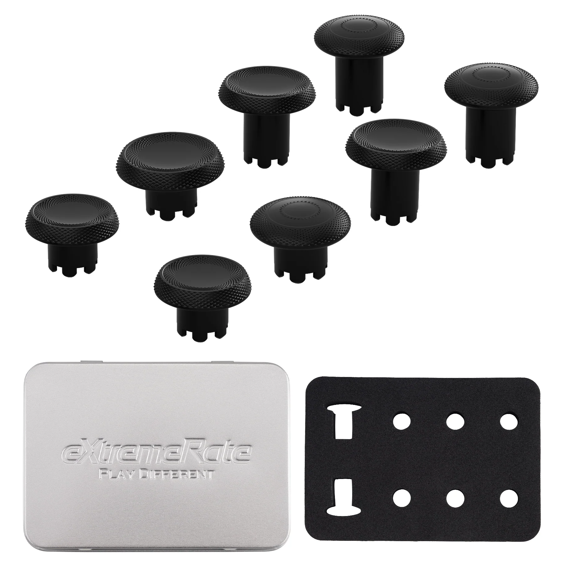 eXtremeRate ThumbsGear Interchangeable Thumbsticks for PS5 Edge Controller - Black - Image 2