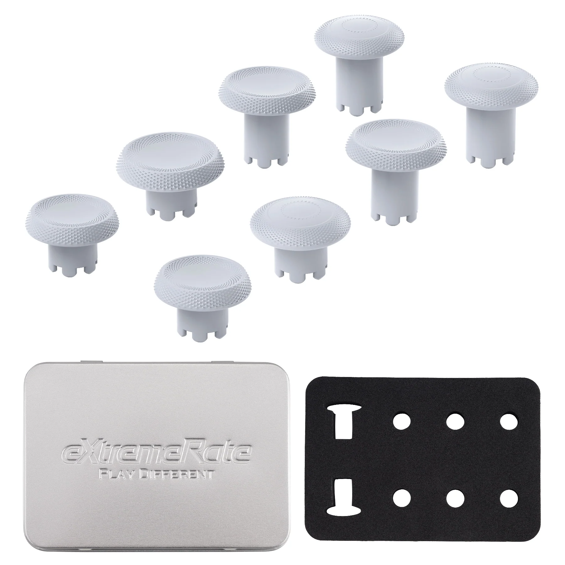 eXtremeRate ThumbsGear Interchangeable Thumbsticks for PS5 Edge Controller - Original White - Image 2
