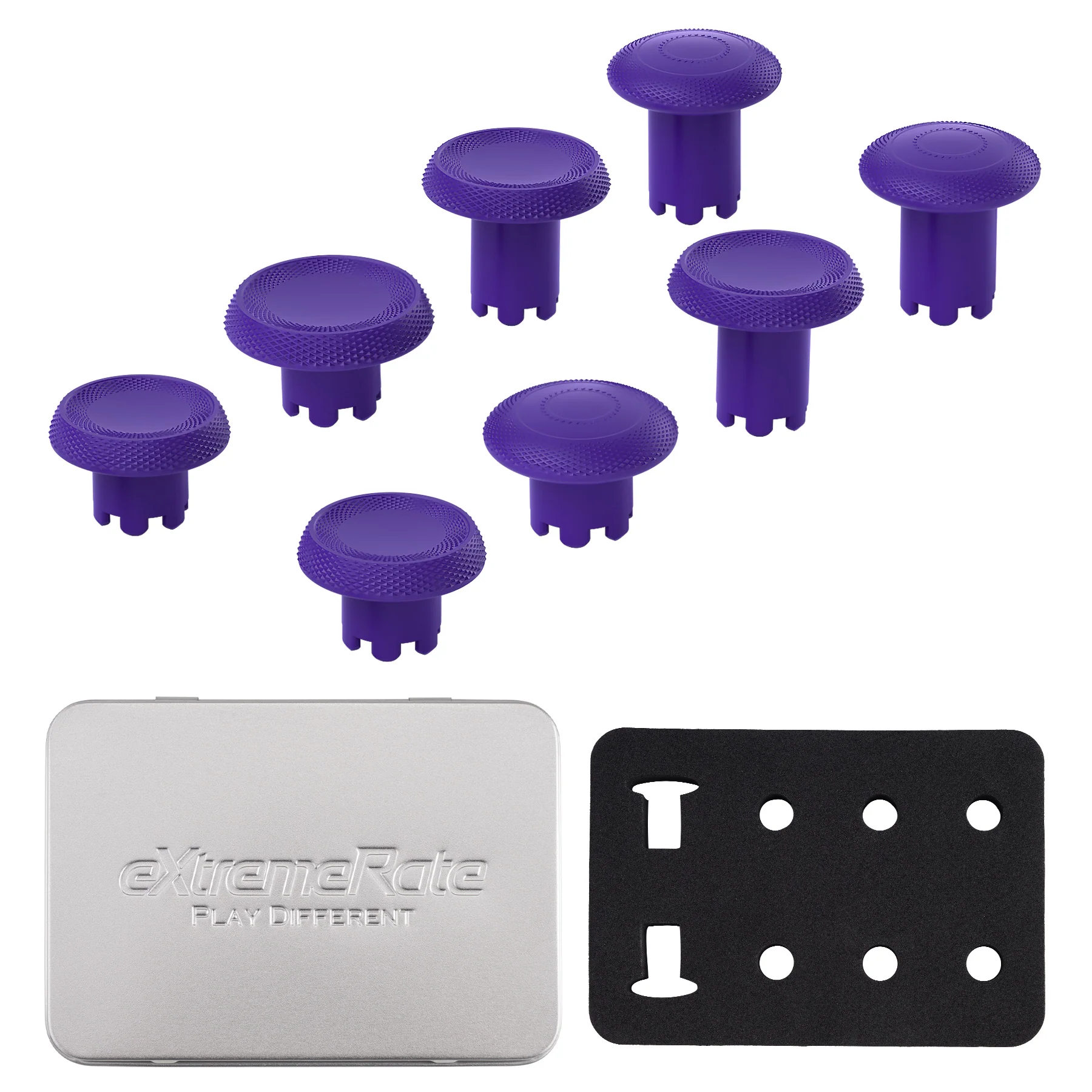 eXtremeRate ThumbsGear Interchangeable Thumbsticks for PS5 Edge Controller - Purple - Image 2