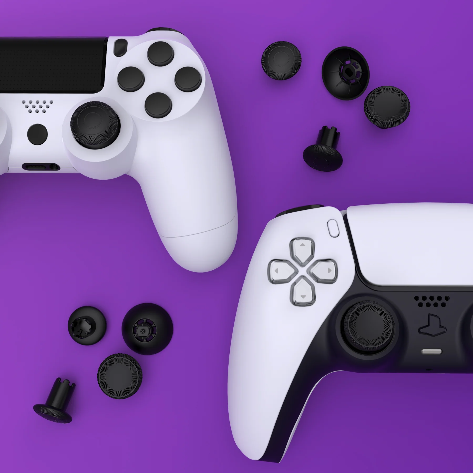 eXtremeRate ThumbsGear V3 Interchangeable Ergonomic Thumbstick for PS5 & PS4 Controller - Black - Image 10