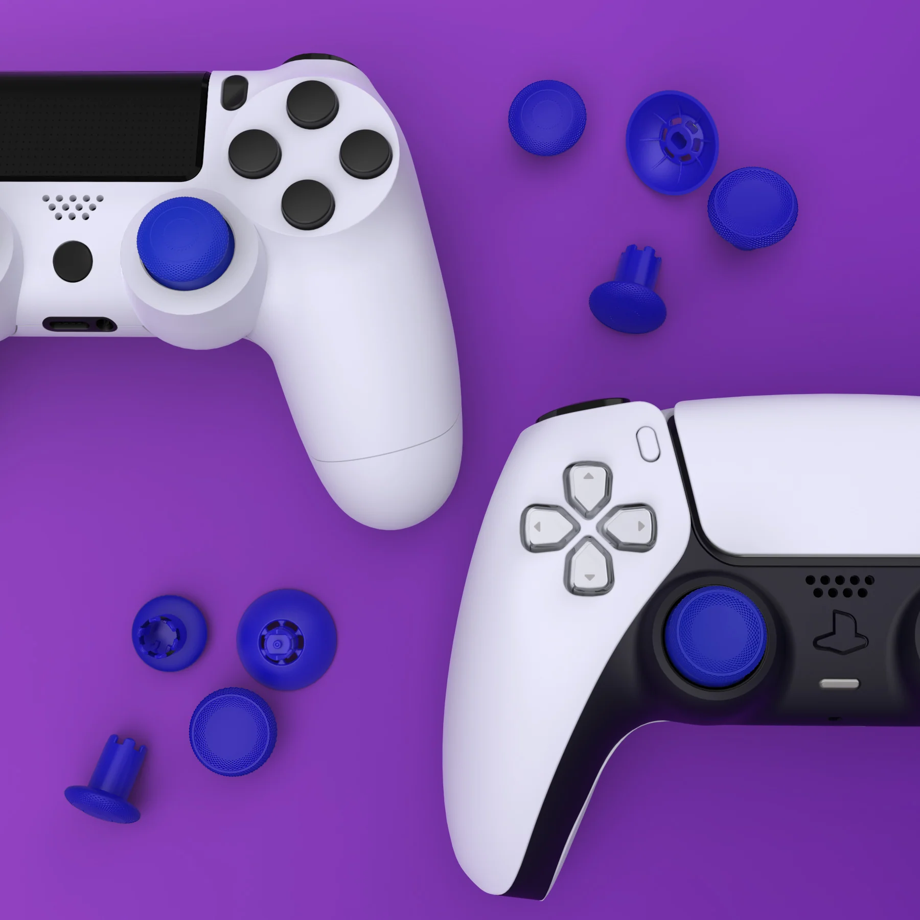 eXtremeRate ThumbsGear V3 Interchangeable Ergonomic Thumbstick for PS5 & PS4 Controller - Blue - Image 10