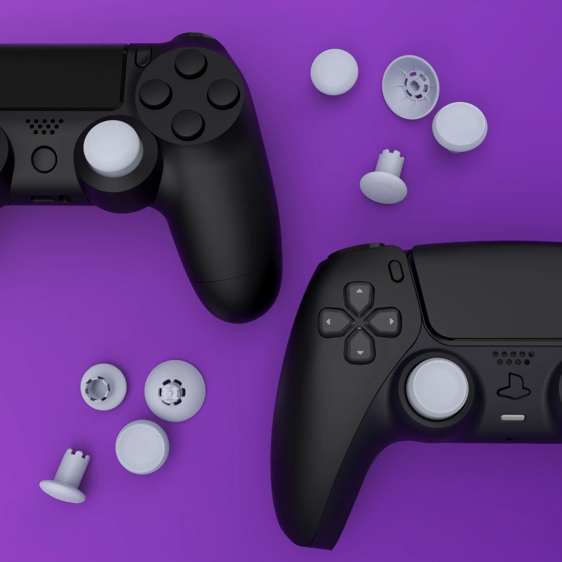eXtremeRate ThumbsGear V3 Interchangeable Ergonomic Thumbstick for PS5 & PS4 Controller - Original White - Image 10