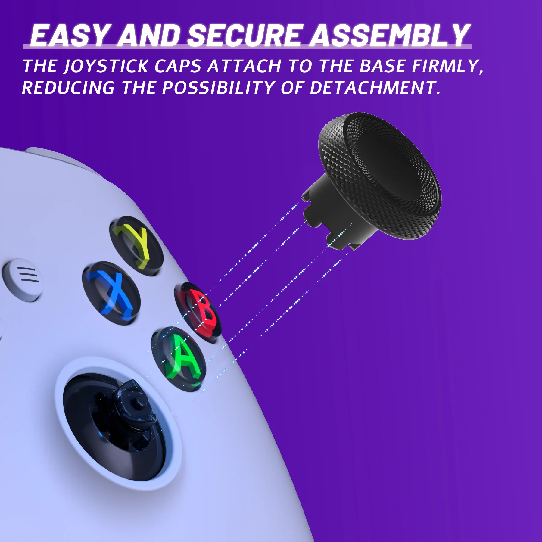 eXtremeRate ThumbsGear V3 Interchangeable Thumbsticks for Xbox Core Controller & Xbox One S/X/Elite Controller & Nintendo Switch Pro Controller - Black - Image 9
