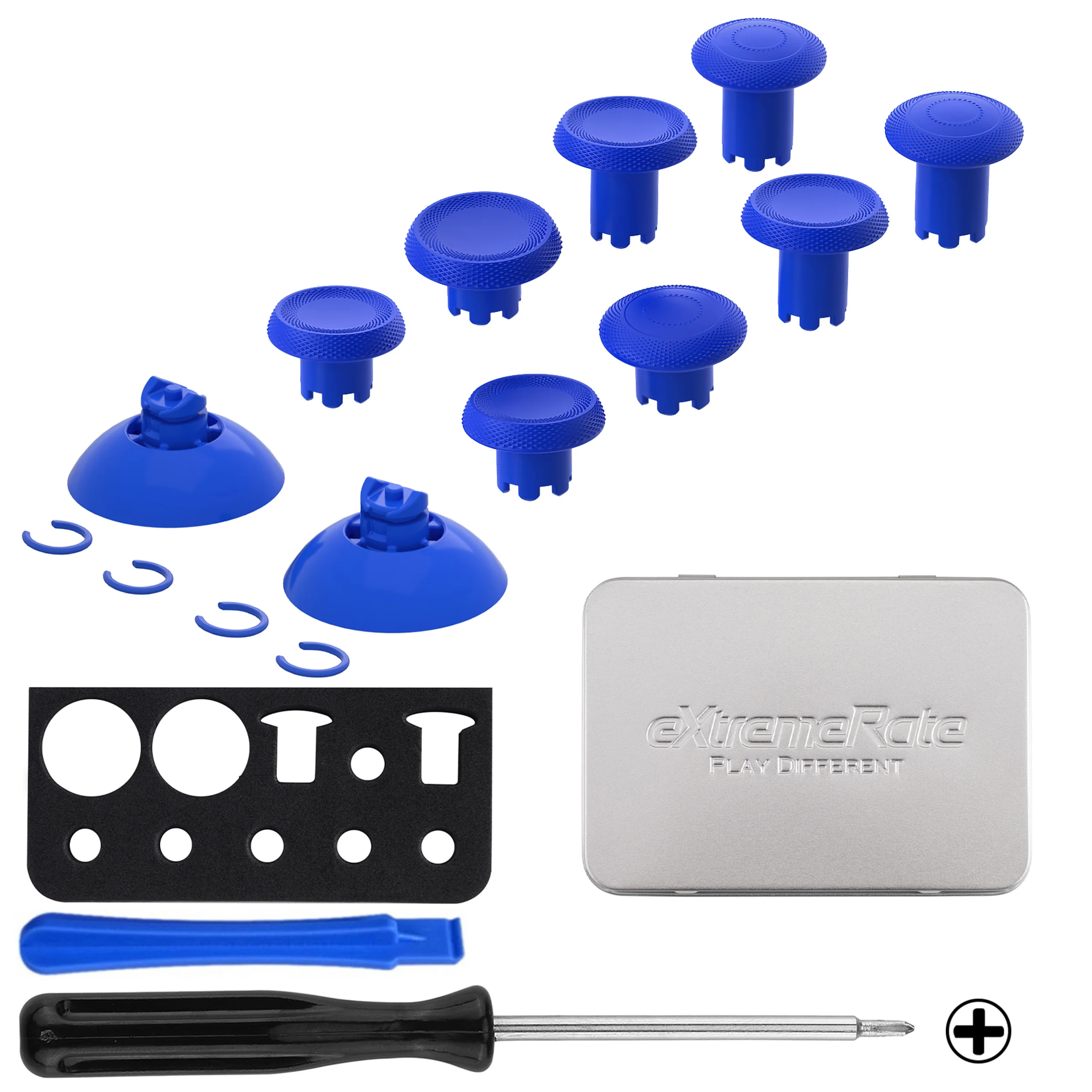 eXtremeRate ThumbsGear V3 Interchangeable Thumbsticks for Xbox Core Controller & Xbox One S/X/Elite Controller & Nintendo Switch Pro Controller - Blue - Image 2