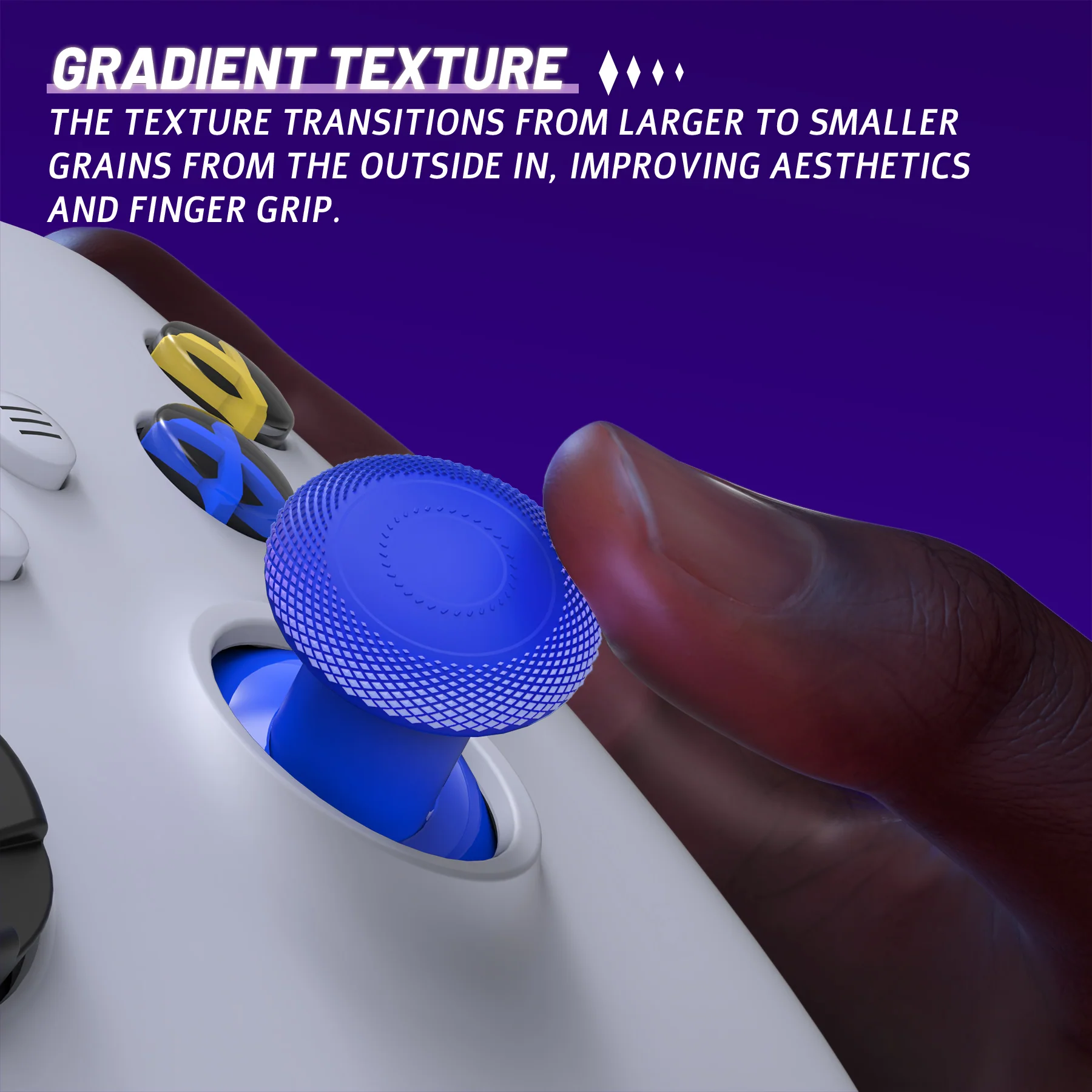 eXtremeRate ThumbsGear V3 Interchangeable Thumbsticks for Xbox Core Controller & Xbox One S/X/Elite Controller & Nintendo Switch Pro Controller - Blue - Image 8