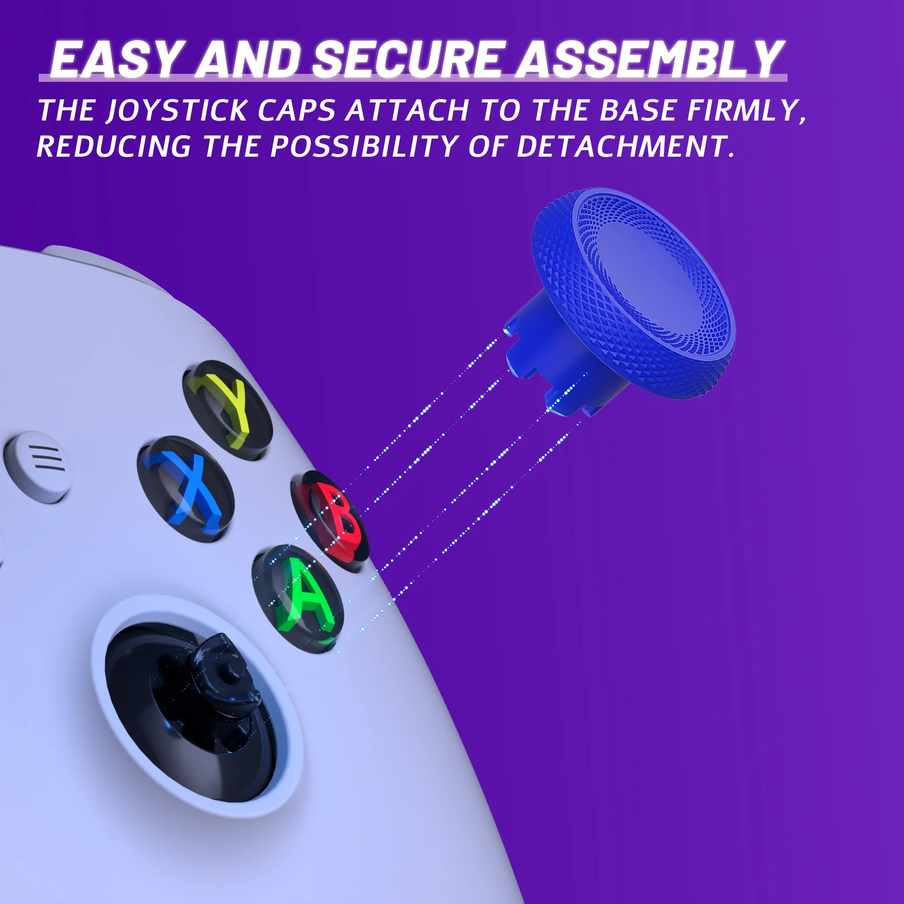 eXtremeRate ThumbsGear V3 Interchangeable Thumbsticks for Xbox Core Controller & Xbox One S/X/Elite Controller & Nintendo Switch Pro Controller - Blue - Image 9