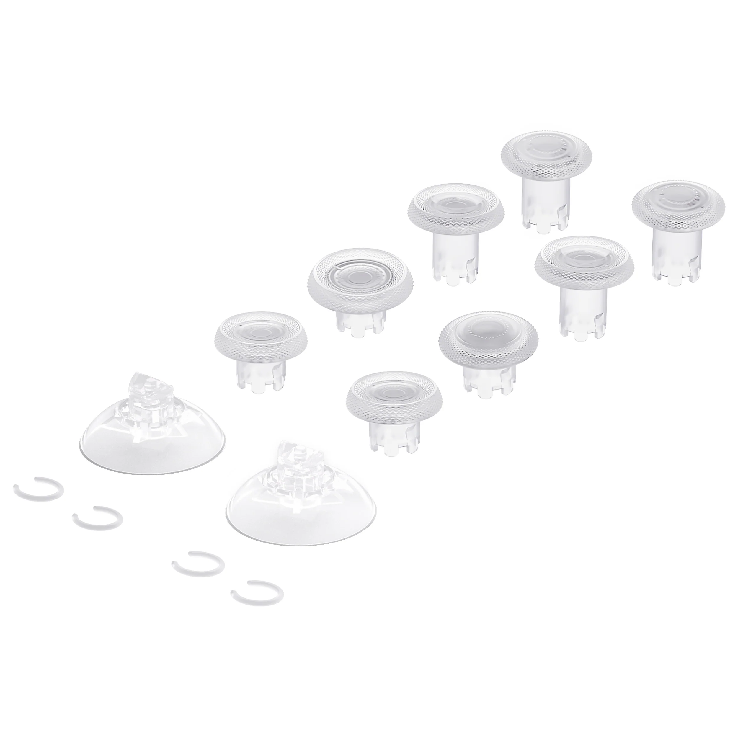 eXtremeRate ThumbsGear V3 Interchangeable Thumbsticks for Xbox Core Controller & Xbox One S/X/Elite Controller & Nintendo Switch Pro Controller - Clear - Image 3