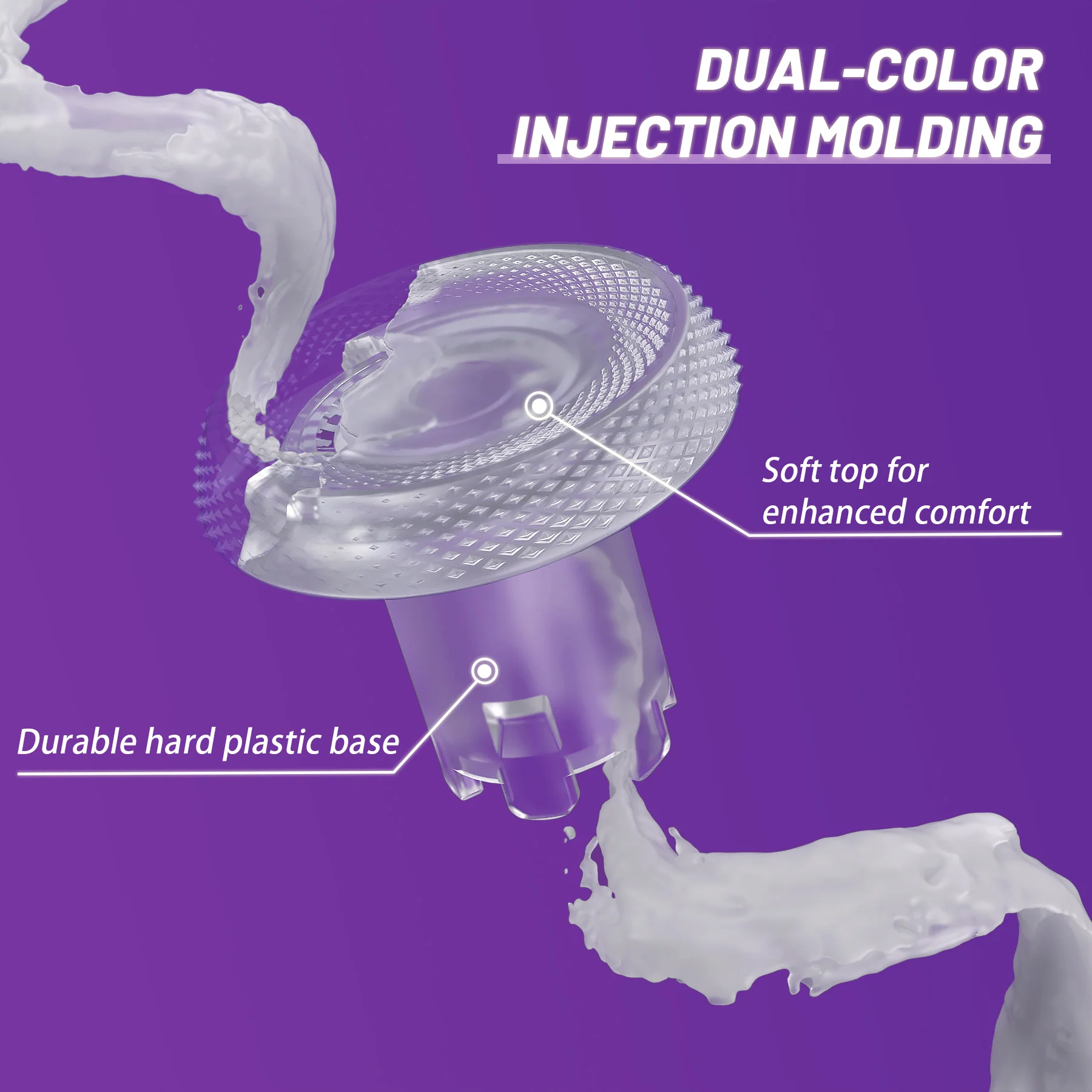 eXtremeRate ThumbsGear V3 Interchangeable Thumbsticks for Xbox Core Controller & Xbox One S/X/Elite Controller & Nintendo Switch Pro Controller - Clear - Image 9