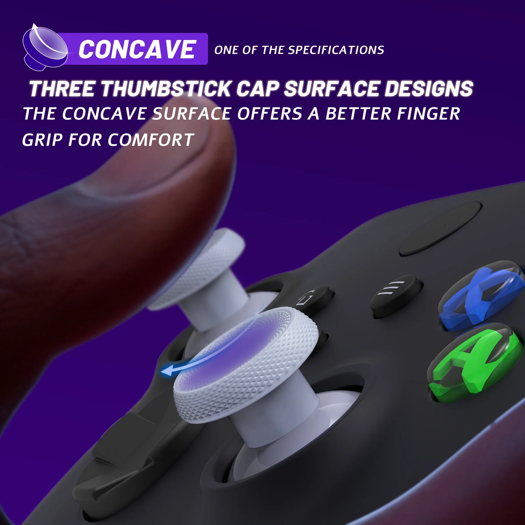 eXtremeRate ThumbsGear V3 Interchangeable Thumbsticks for Xbox Core Controller & Xbox One S/X/Elite Controller & Nintendo Switch Pro Controller - Original White - Image 5