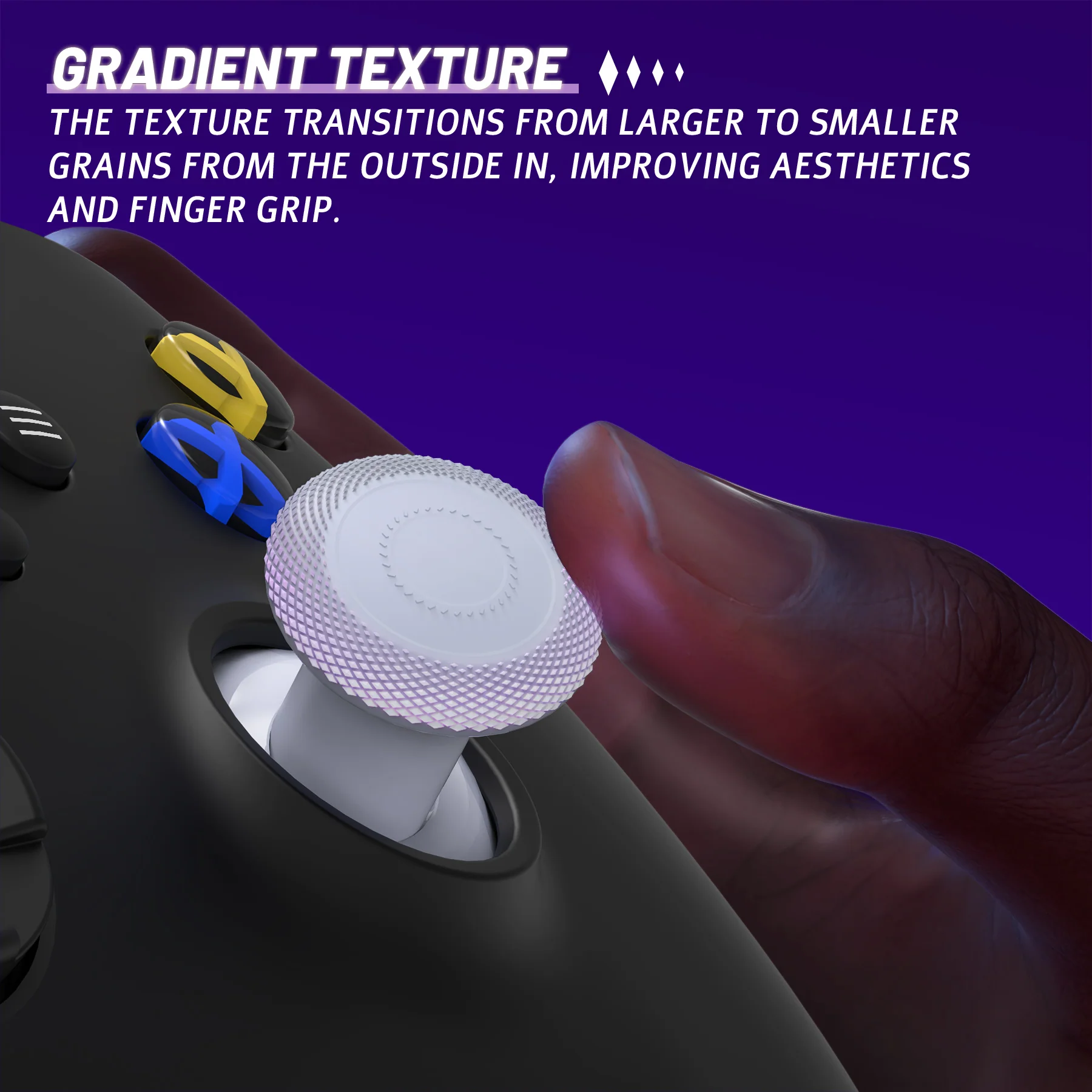 eXtremeRate ThumbsGear V3 Interchangeable Thumbsticks for Xbox Core Controller & Xbox One S/X/Elite Controller & Nintendo Switch Pro Controller - Original White - Image 8