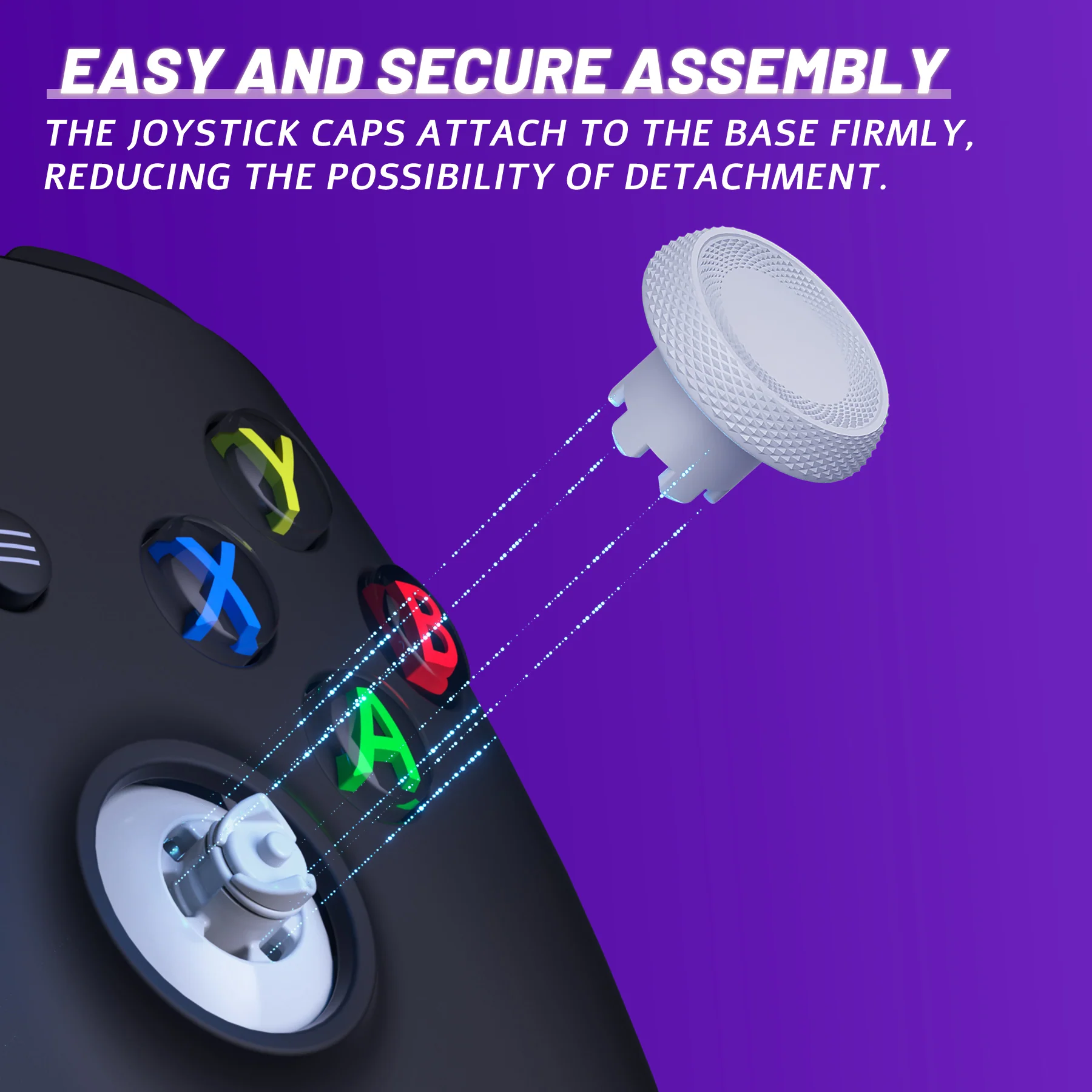 eXtremeRate ThumbsGear V3 Interchangeable Thumbsticks for Xbox Core Controller & Xbox One S/X/Elite Controller & Nintendo Switch Pro Controller - Original White - Image 9