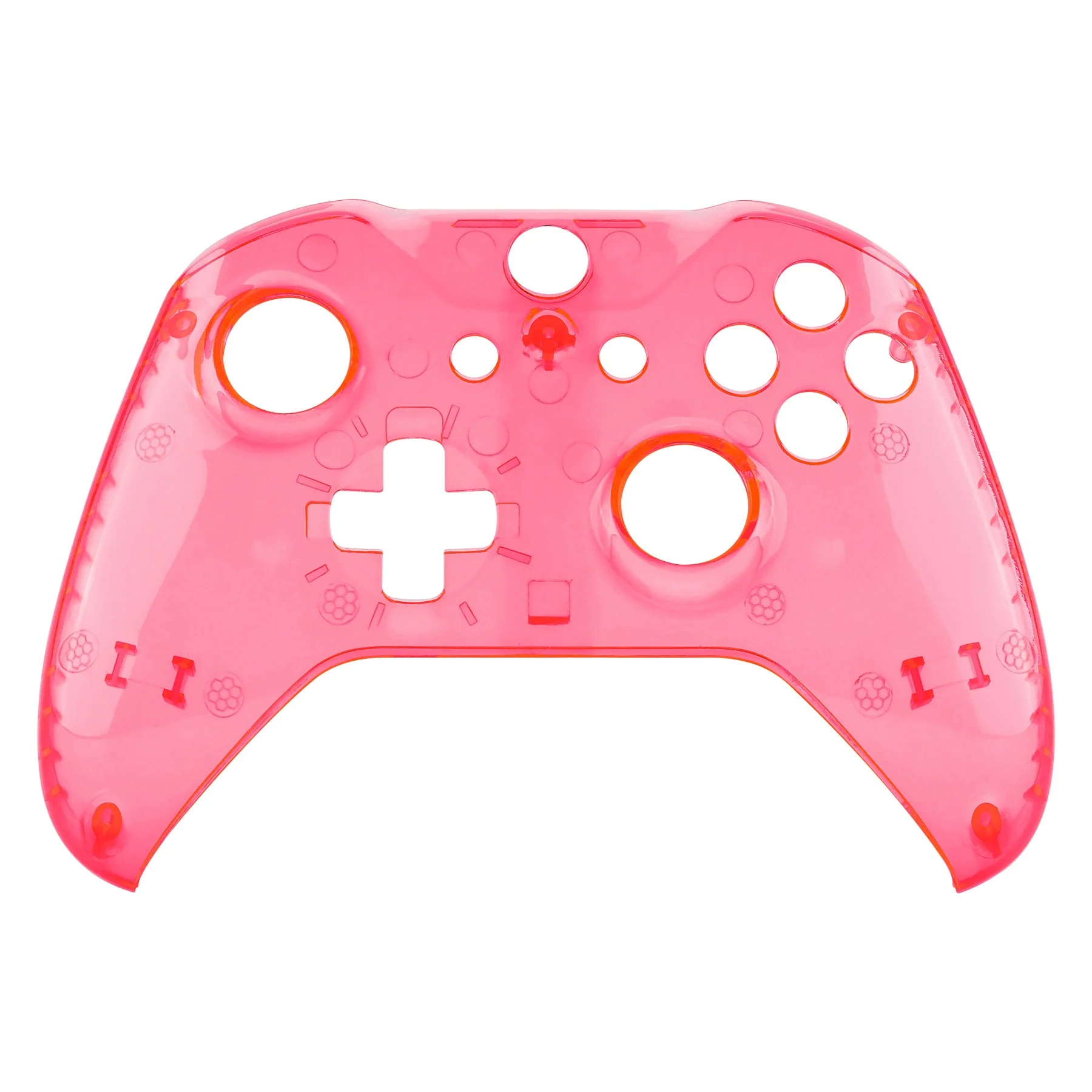 eXtremeRate Replacement Front Housing Shell for Xbox One X & S Controller (Model 1708) - Transparent Crystal Clear Pink - Image 7