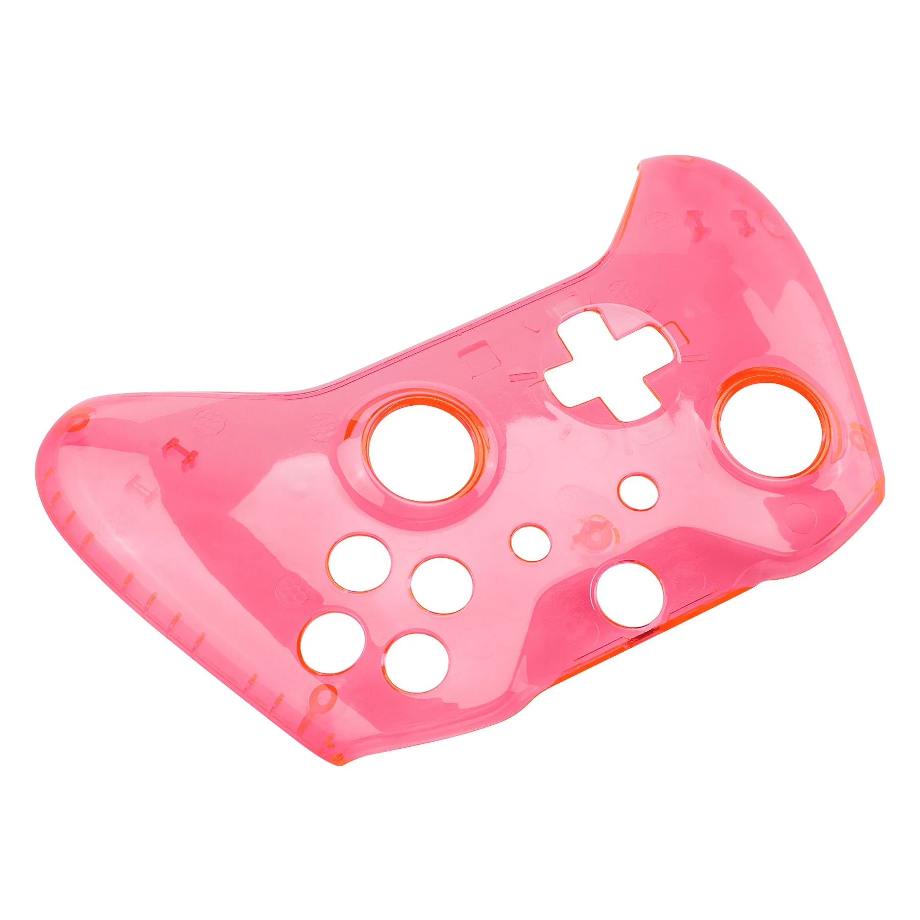 eXtremeRate Replacement Front Housing Shell for Xbox One X & S Controller (Model 1708) - Transparent Crystal Clear Pink - Image 8