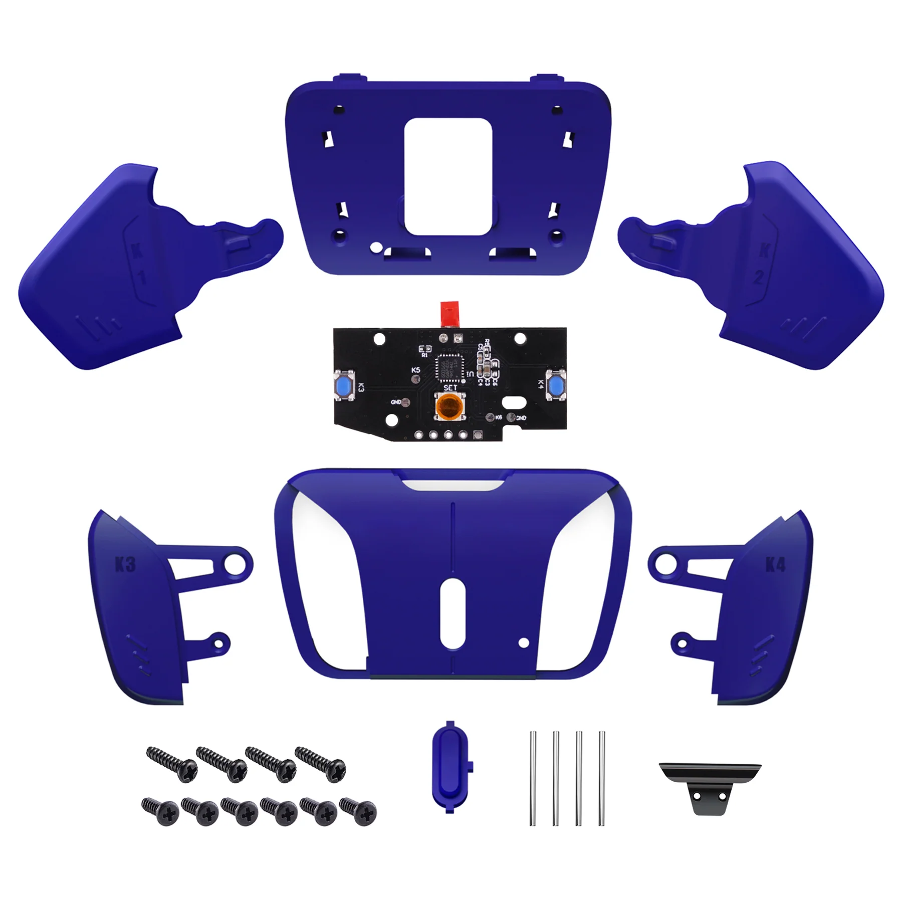 eXtremeRate Turn RISE to RISE4 Kit – Redesigned K1 K2 K3 K4 Back Buttons Housing & Remap PCB Board for eXtremeRate RISE & RISE4 Remap kit, Compatible with PS5 Controller - Cobalt Blue - Image 3